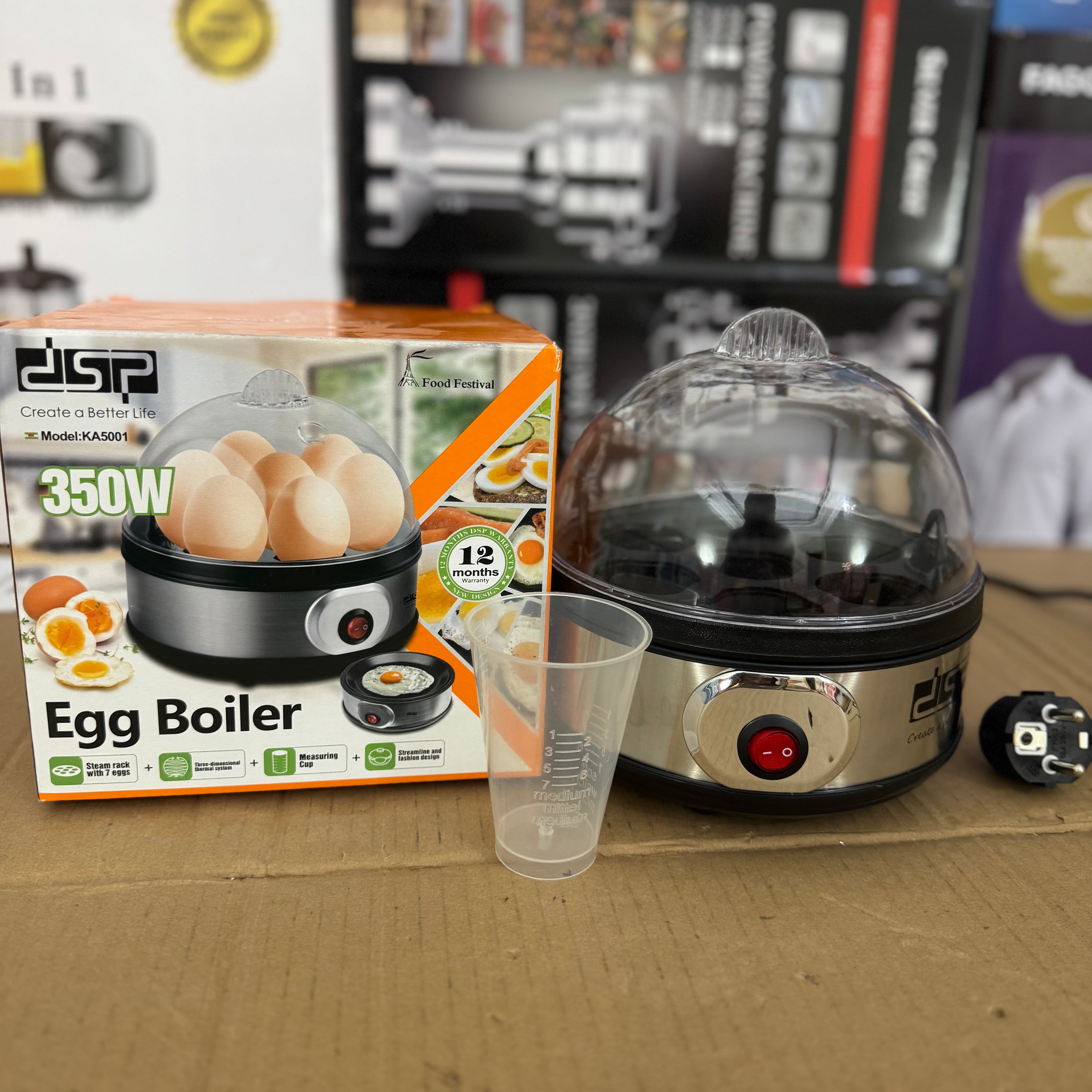 DSP 350W Electric Egg Boiler & Steamer - KA5001 Lot Imported
