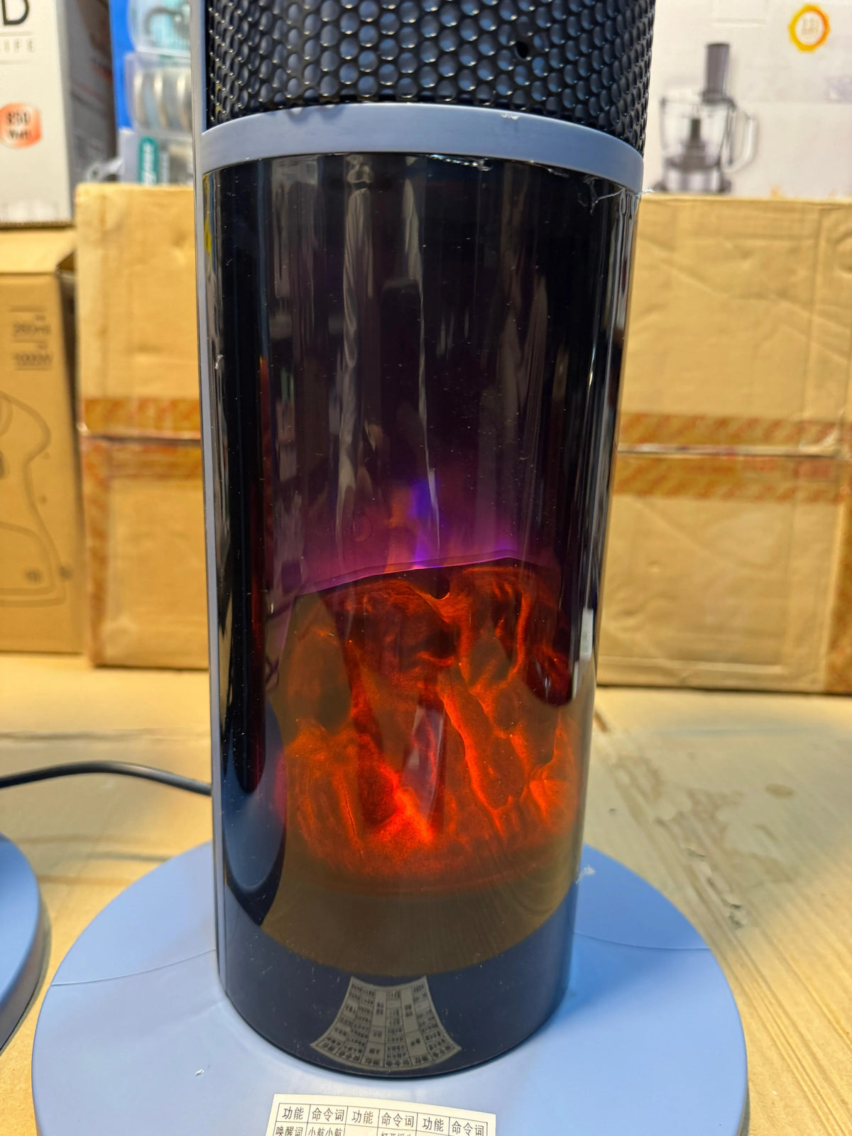 YANGZI 3D Flame Tower Heater with Remote Control – Digital Electric Fan Heater