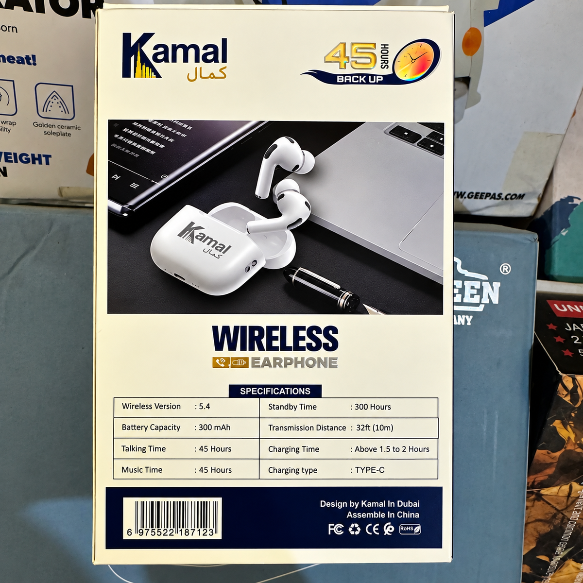 Kamal K886 Pro 3 Wireless Earbuds – 45H Playback, GPS Location, ANC & Touch Control