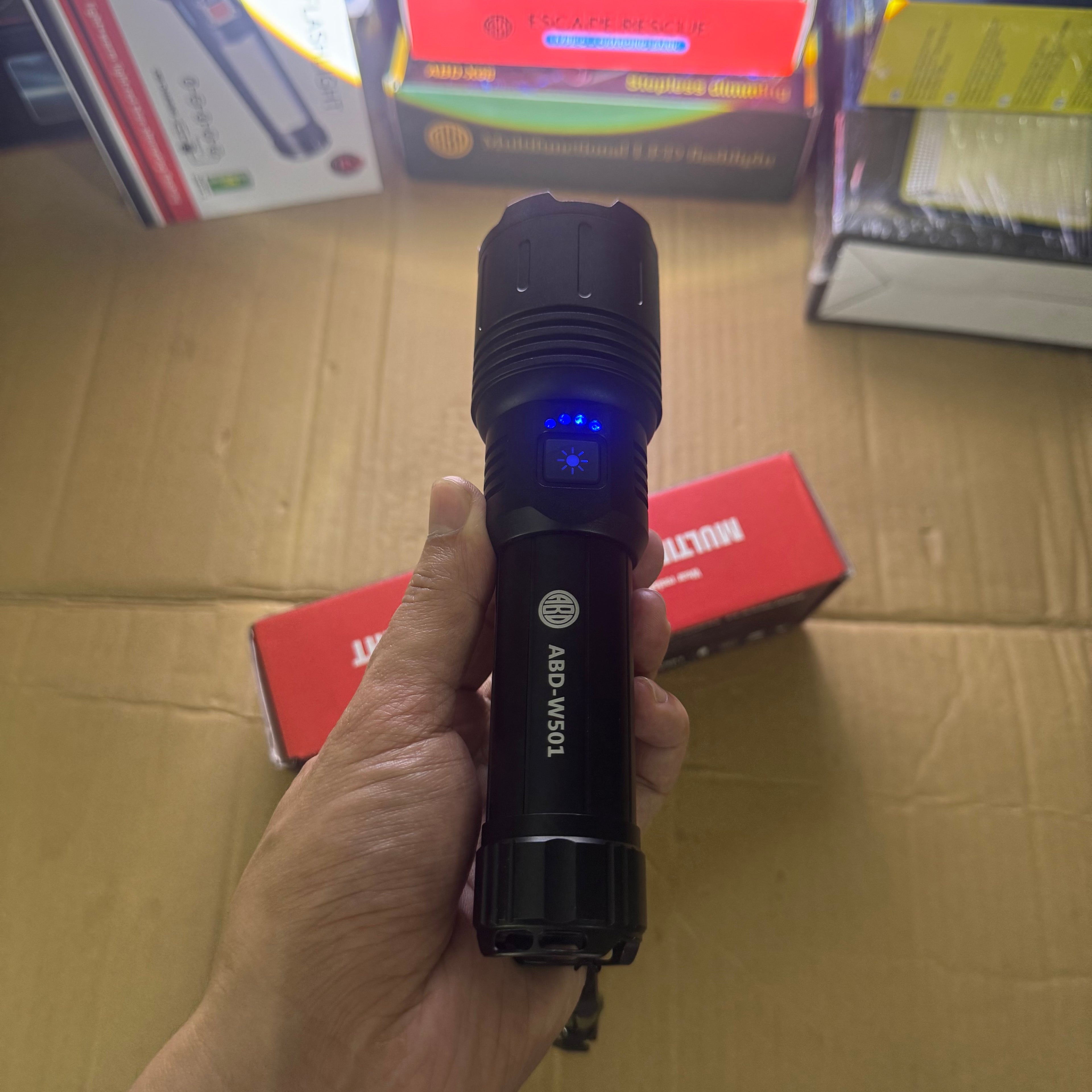 Lot Imported ABD Multifunctional Flashlight Rechargeable Torch-W501