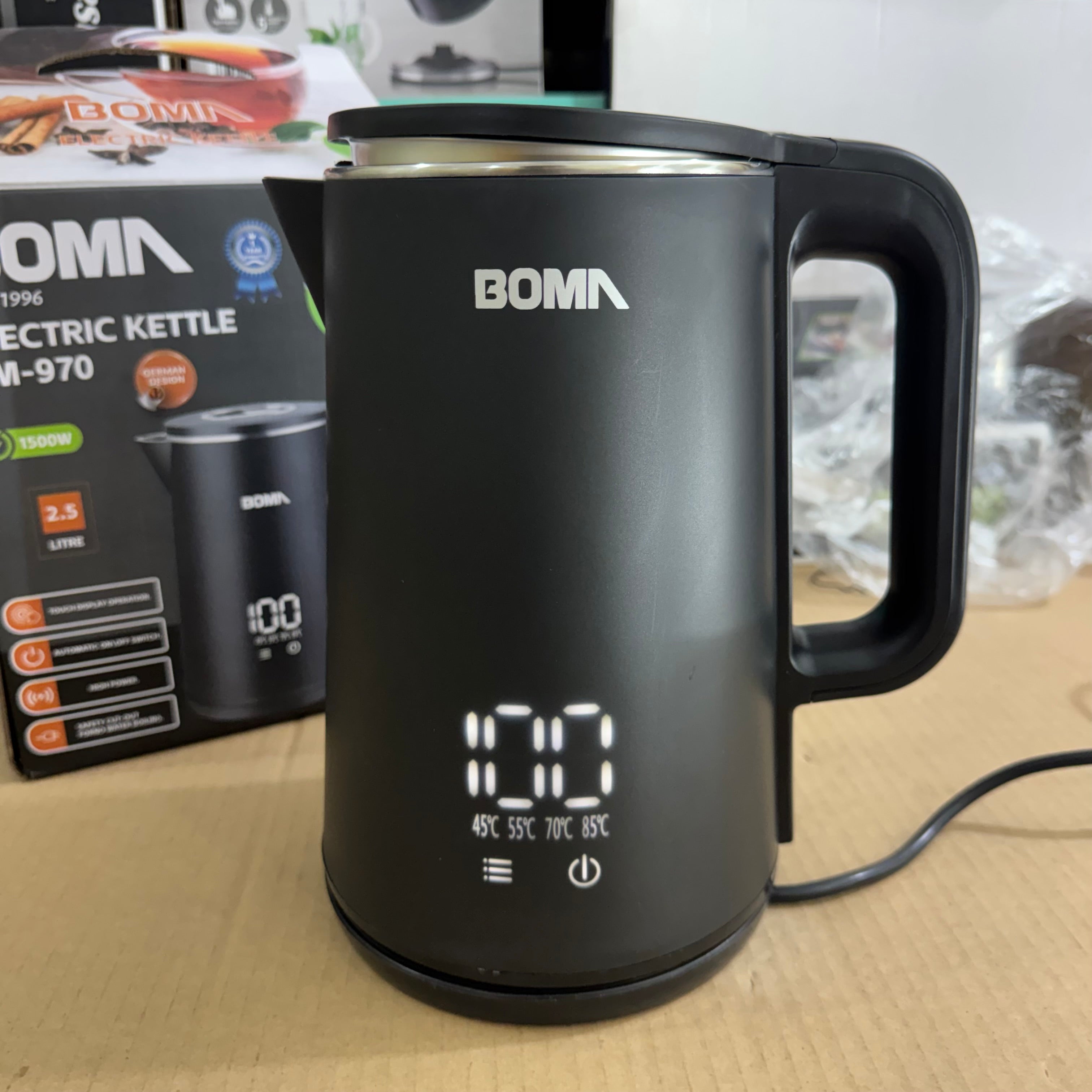 BOMA Digital Electric Kettle 2.5L 1500W - Model BM-970 Lot Imported