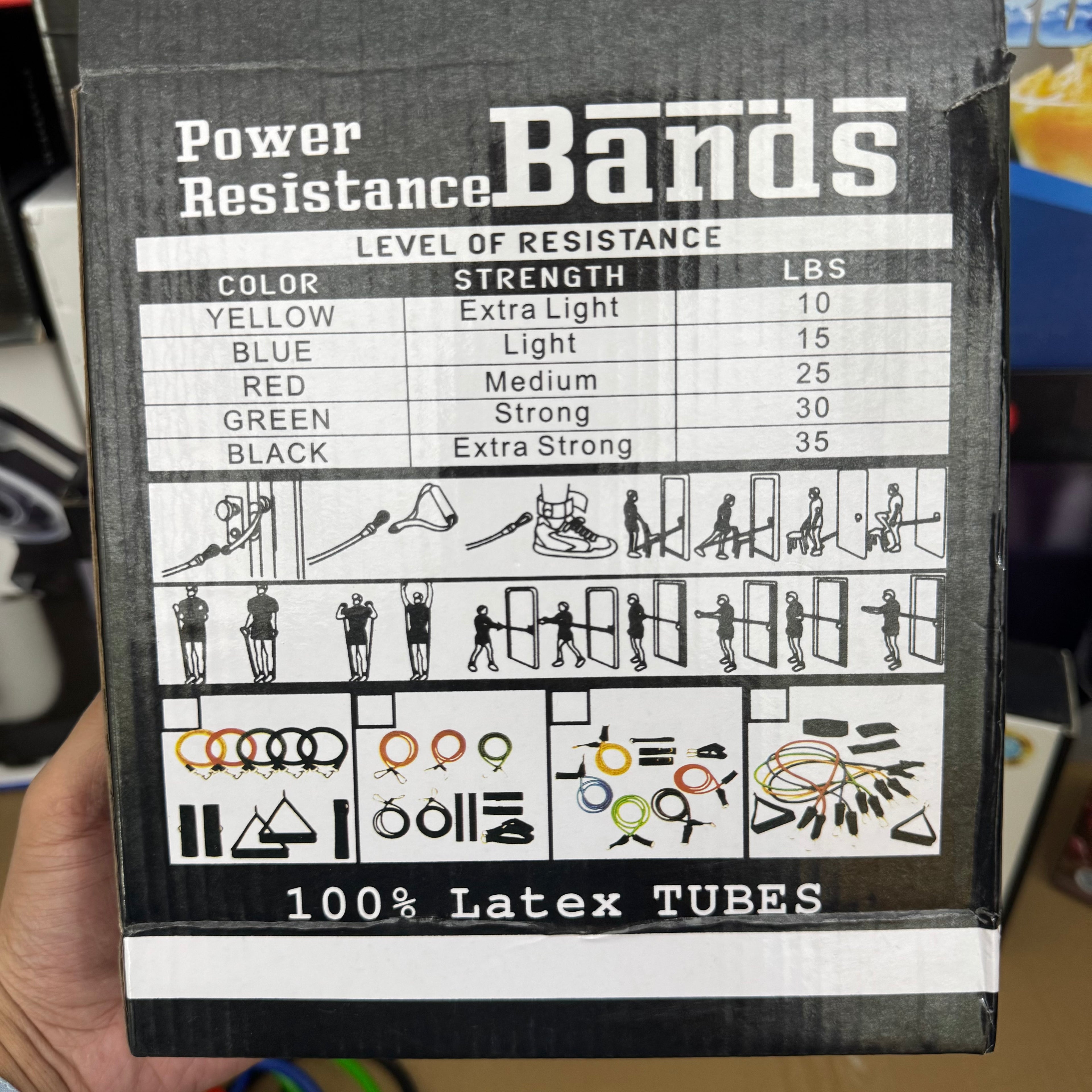 11pc Premium Resistance Bands Set - Home Gym Fitness Kit