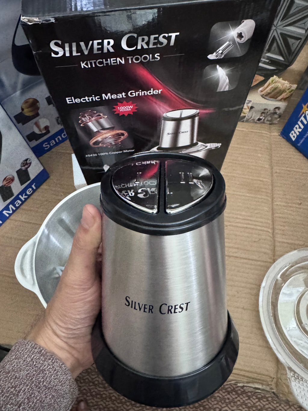 Silver Crest Electric Meat Grinder 1000W – 3.0L Bowl | Lot Imported | Pakistan