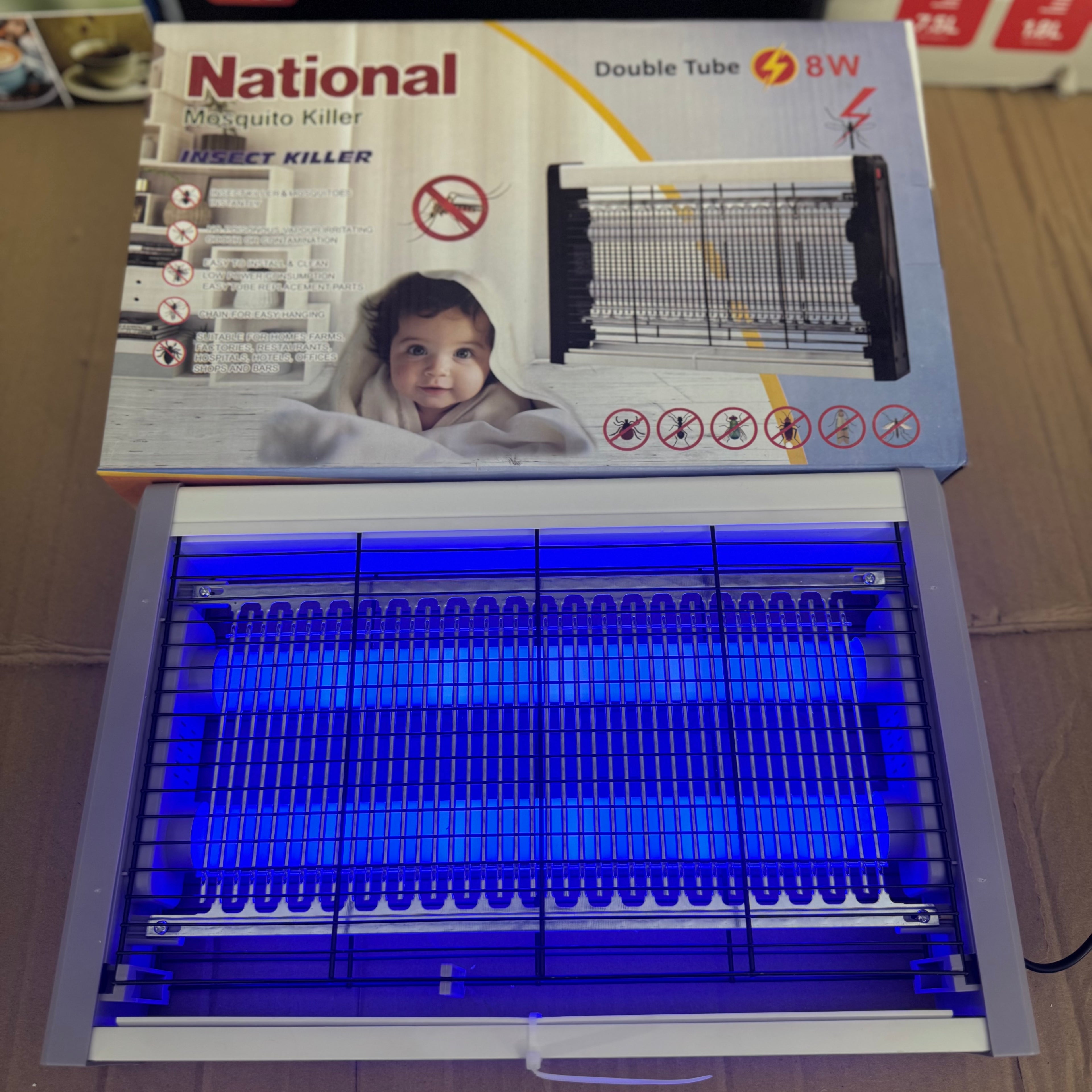 National Electronic Insect Killer | 8W Double Tube Mosquito Killer Lamp