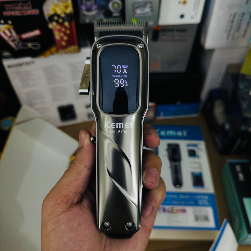 Lot Imported Kemei KM-519A Professional Hair Clipper - 2000mAh Metal Handle Trimmer