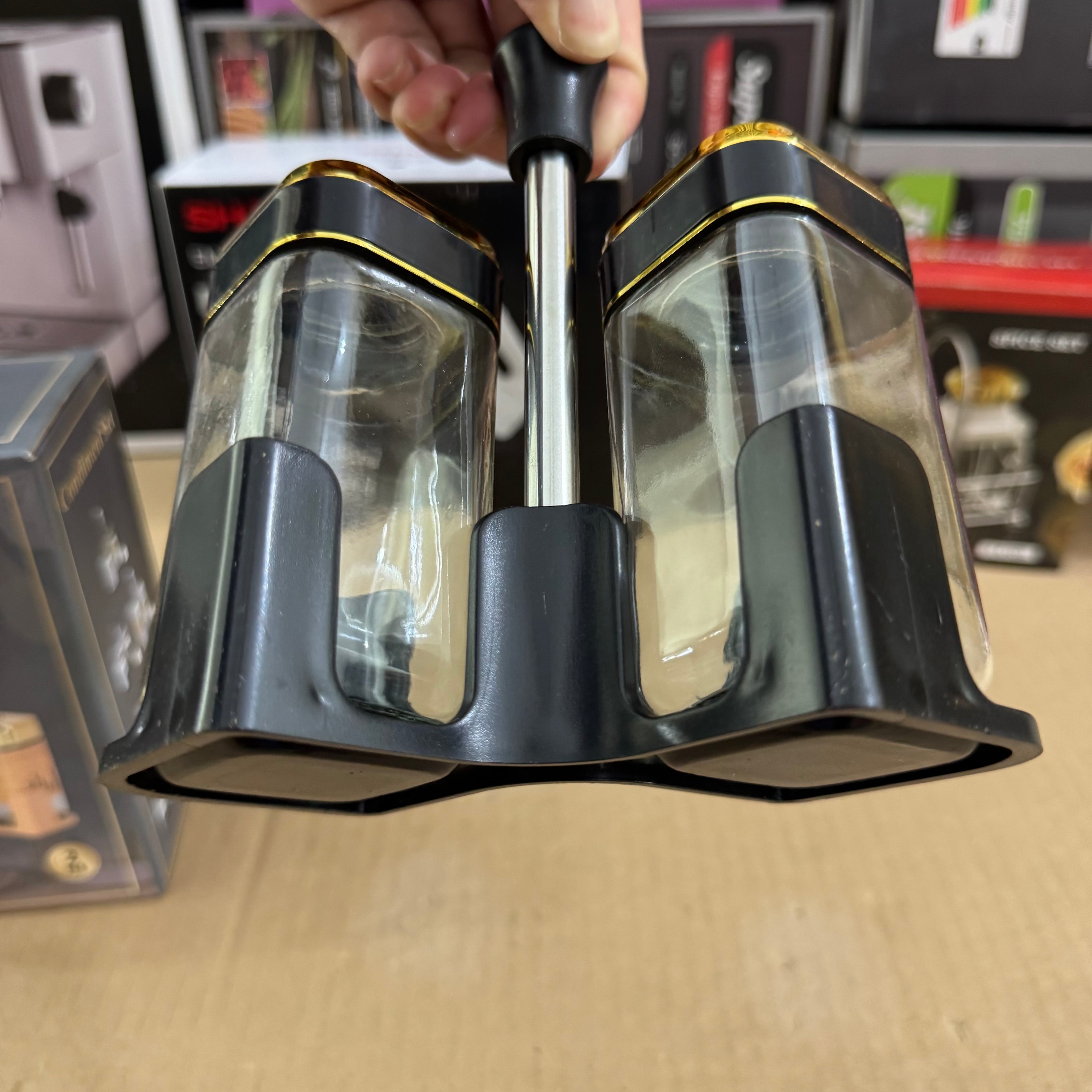 Glass 2-Piece Condiment Set