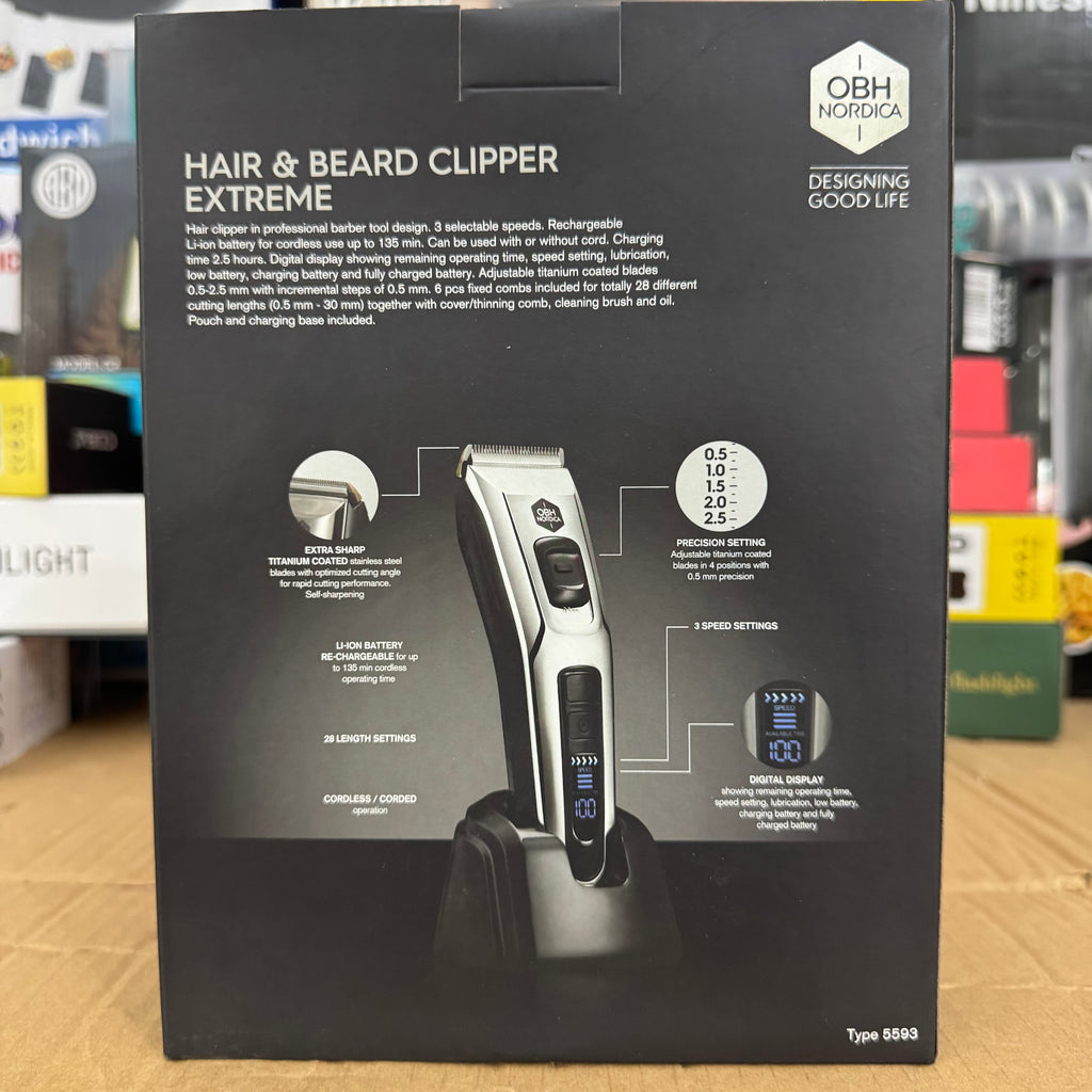 OBH Nordica Attraxion Hair & Beard Clipper Extreme – LOT IMPORTE