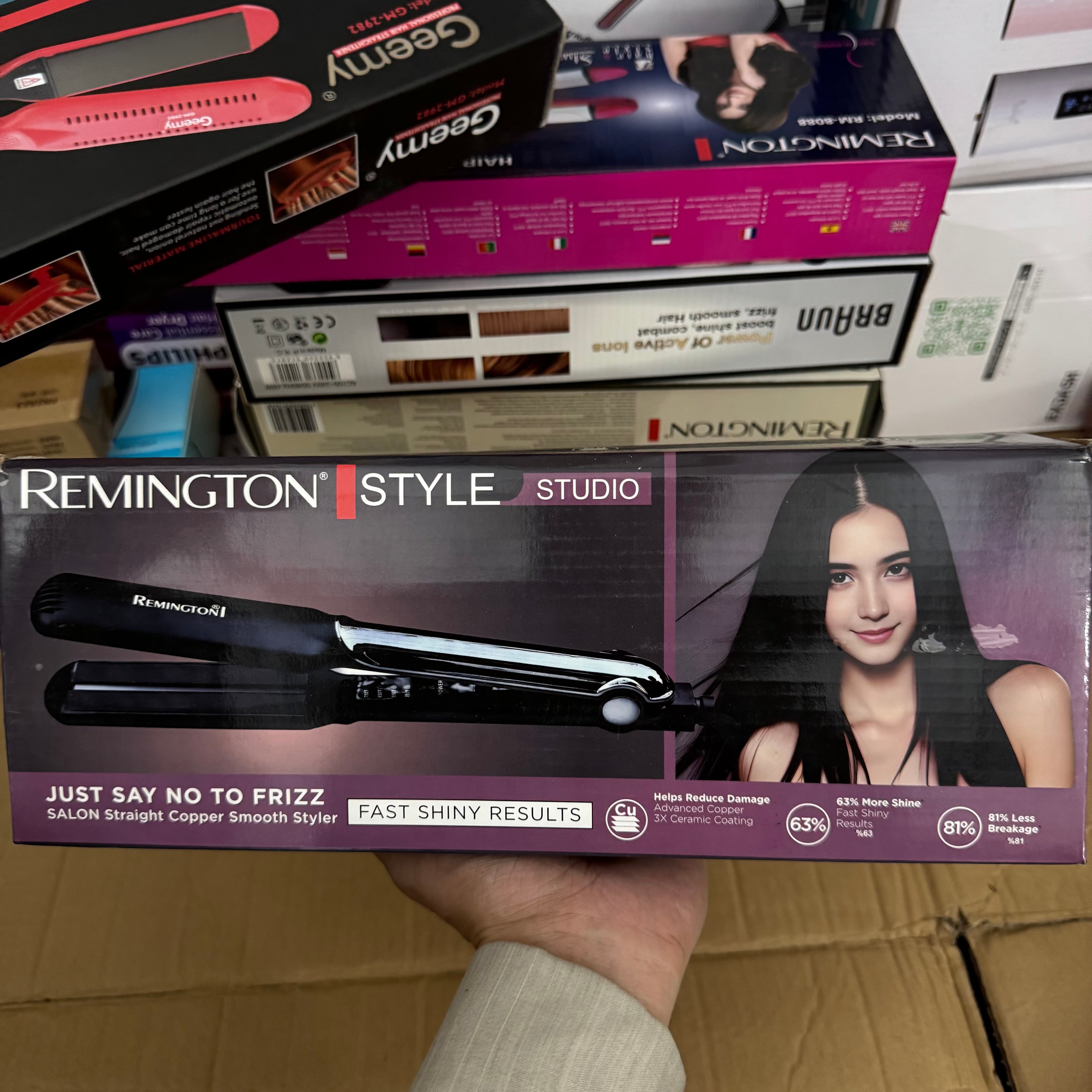Lot Imported Remington Style Studio Copper Smooth Styler Model S-5500