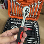 61-Pcs Professional Chrome Vanadium Socket & Wrench Tool Set German