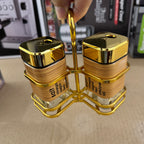 Piece-2 Wood-Style Condiment Set
