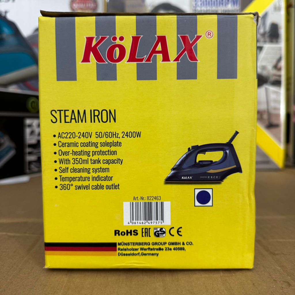 Lot Imported KöLAX Steam Iron Art.-Nr. 822463 (2400W)