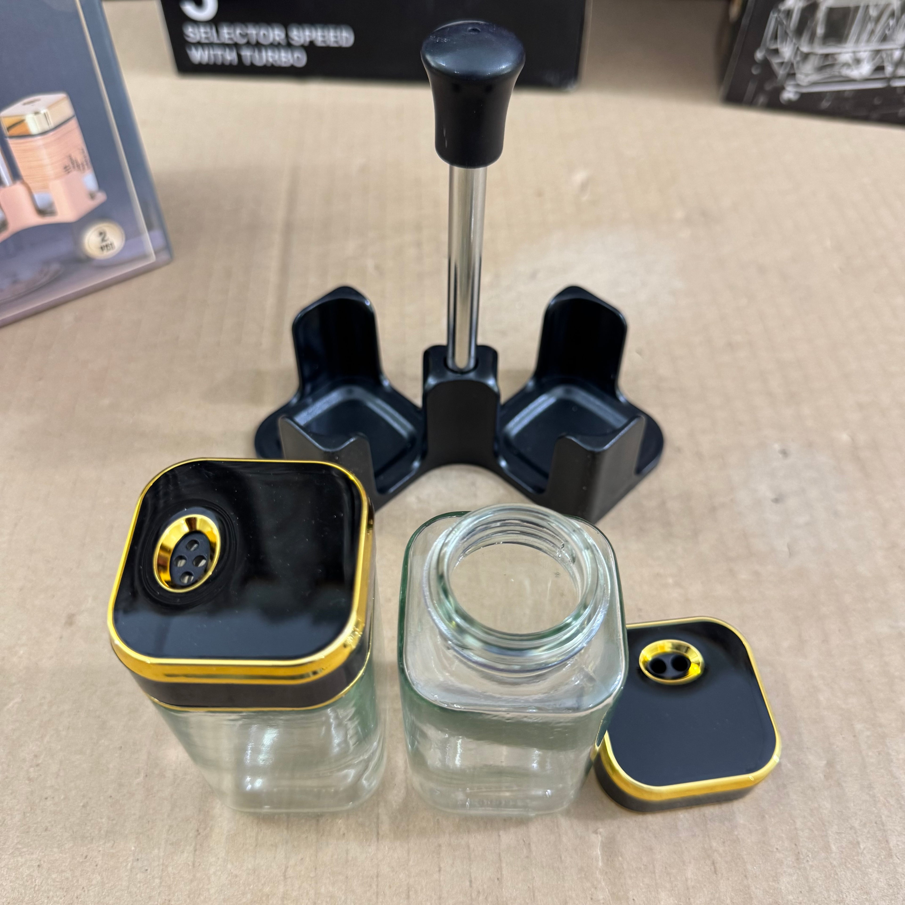 Glass 2-Piece Condiment Set
