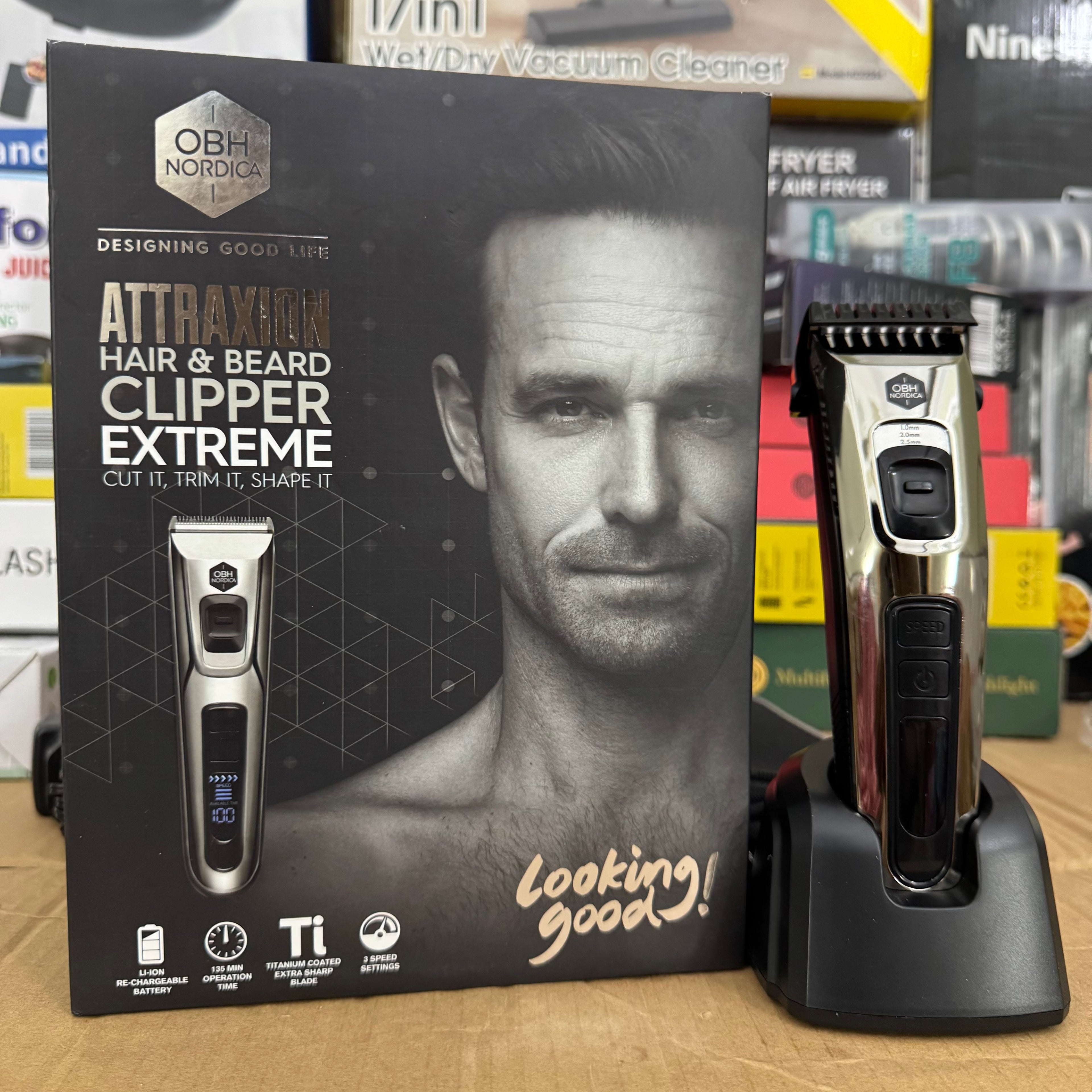 OBH Nordica Attraxion Hair & Beard Clipper Extreme – LOT IMPORTE