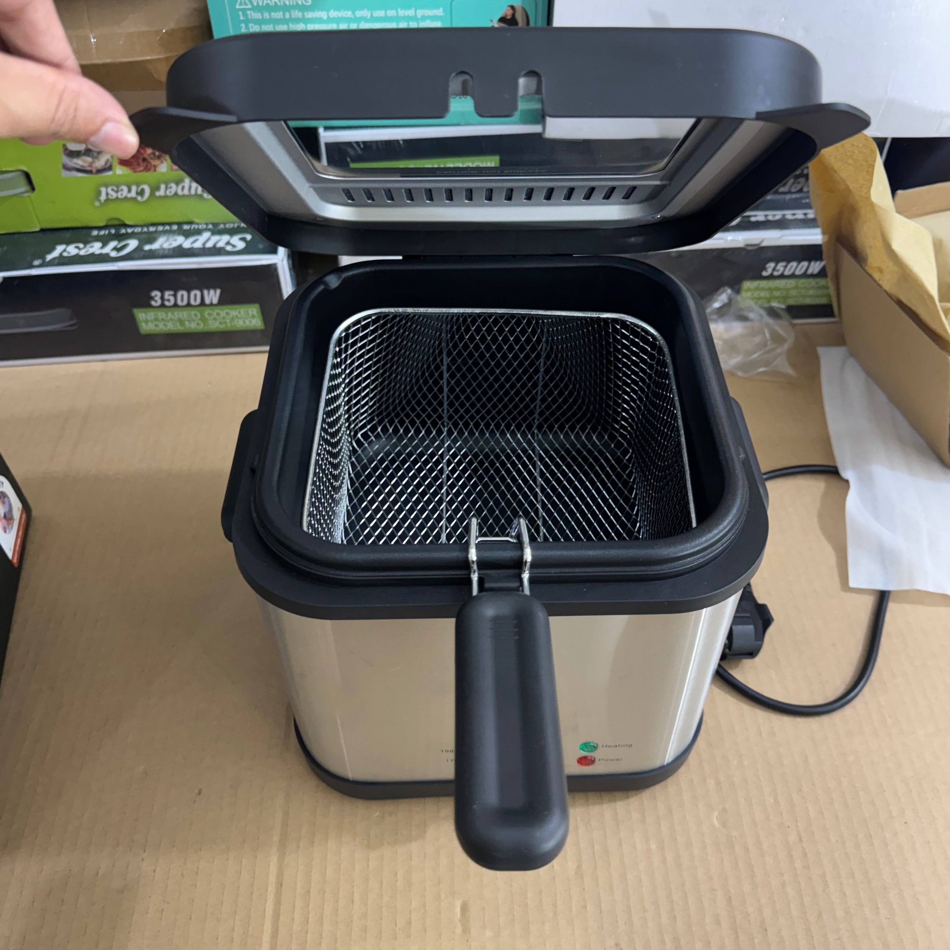 Boma Electric Deep Fryer 2.5L Stainless Steel - Model BM-87 Lot Imported