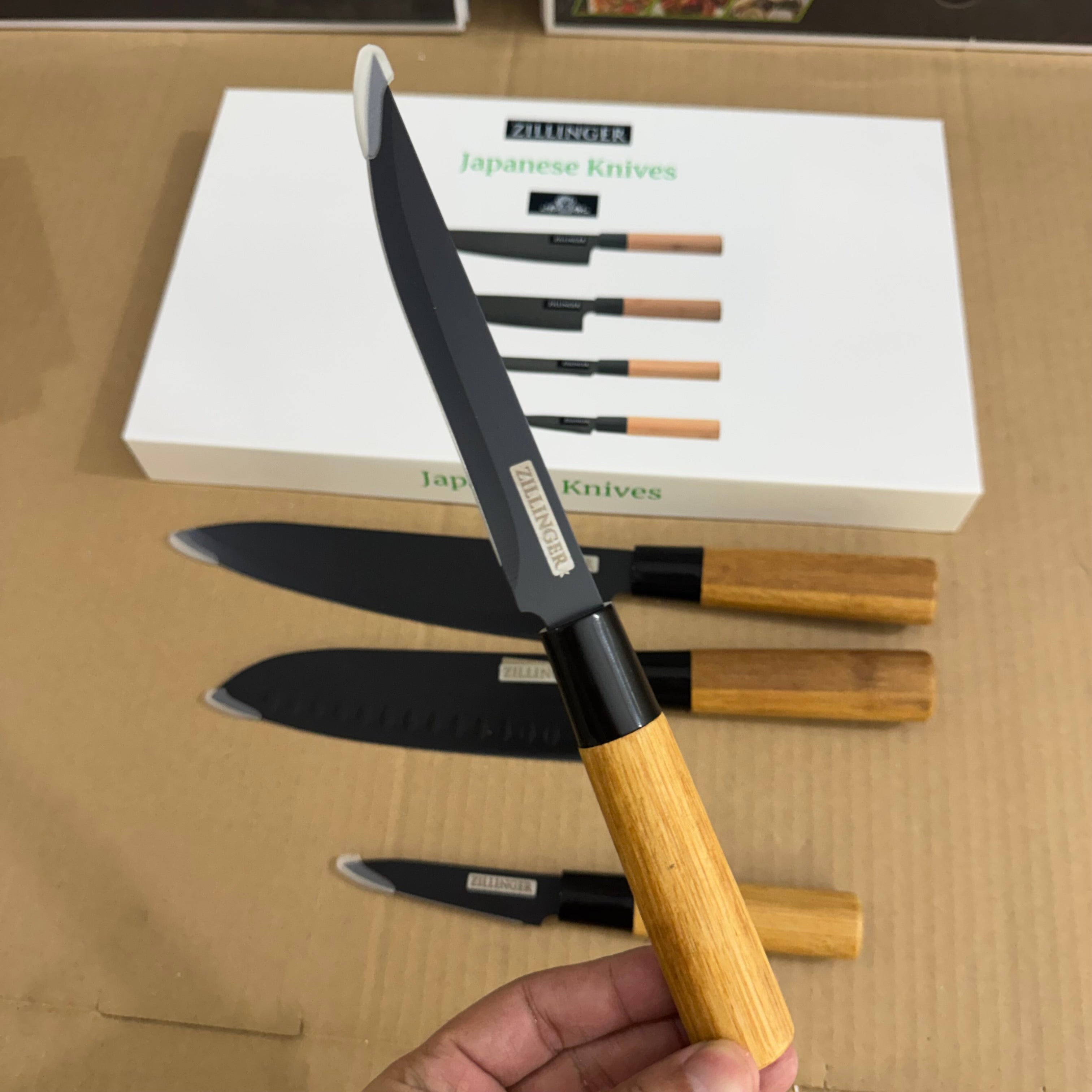ZILLINGER Professional Japanese Knives 4-Piece Set - ZL-01 Lot Imported