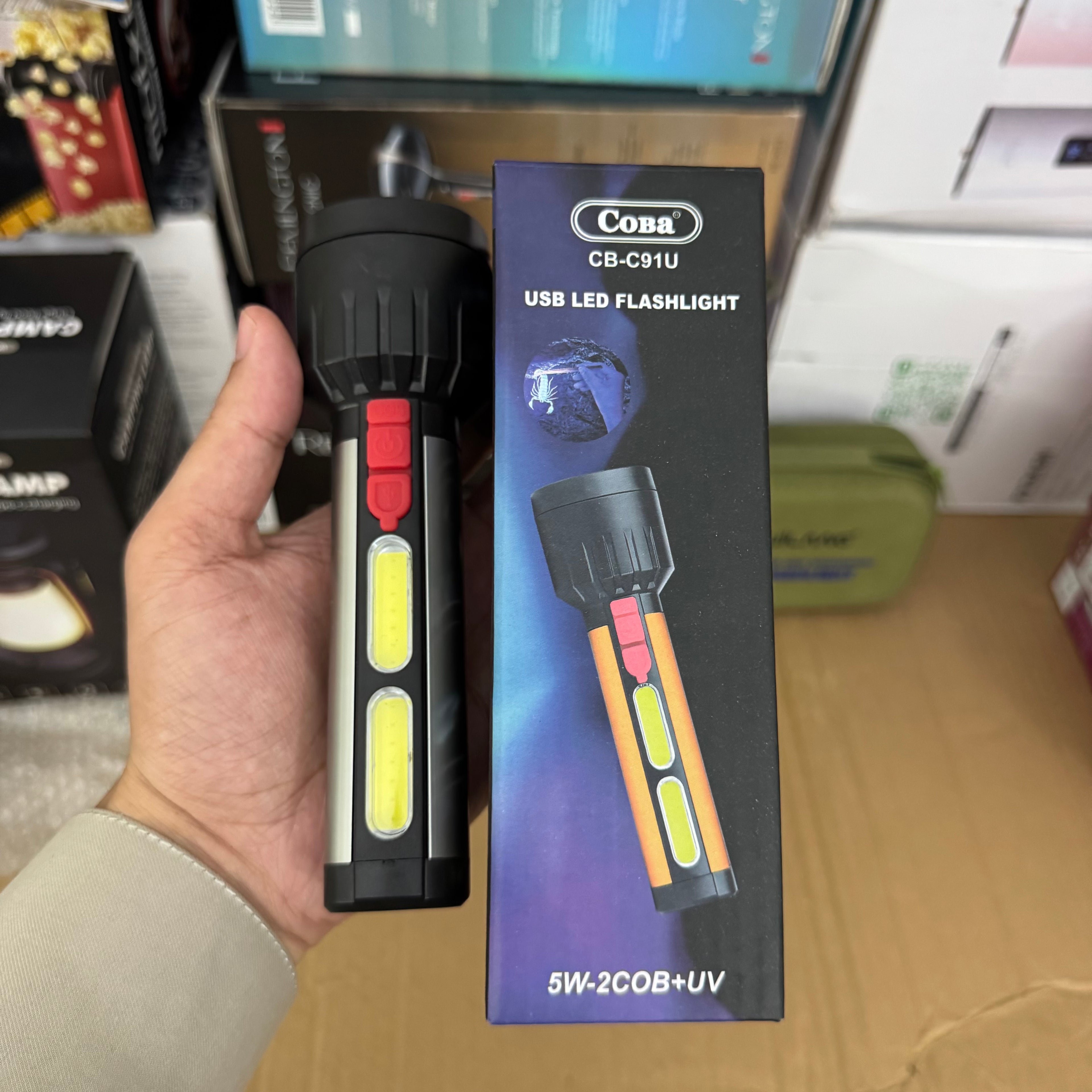 Lot Imported Coba USB LED Flashlight - CB-C91U