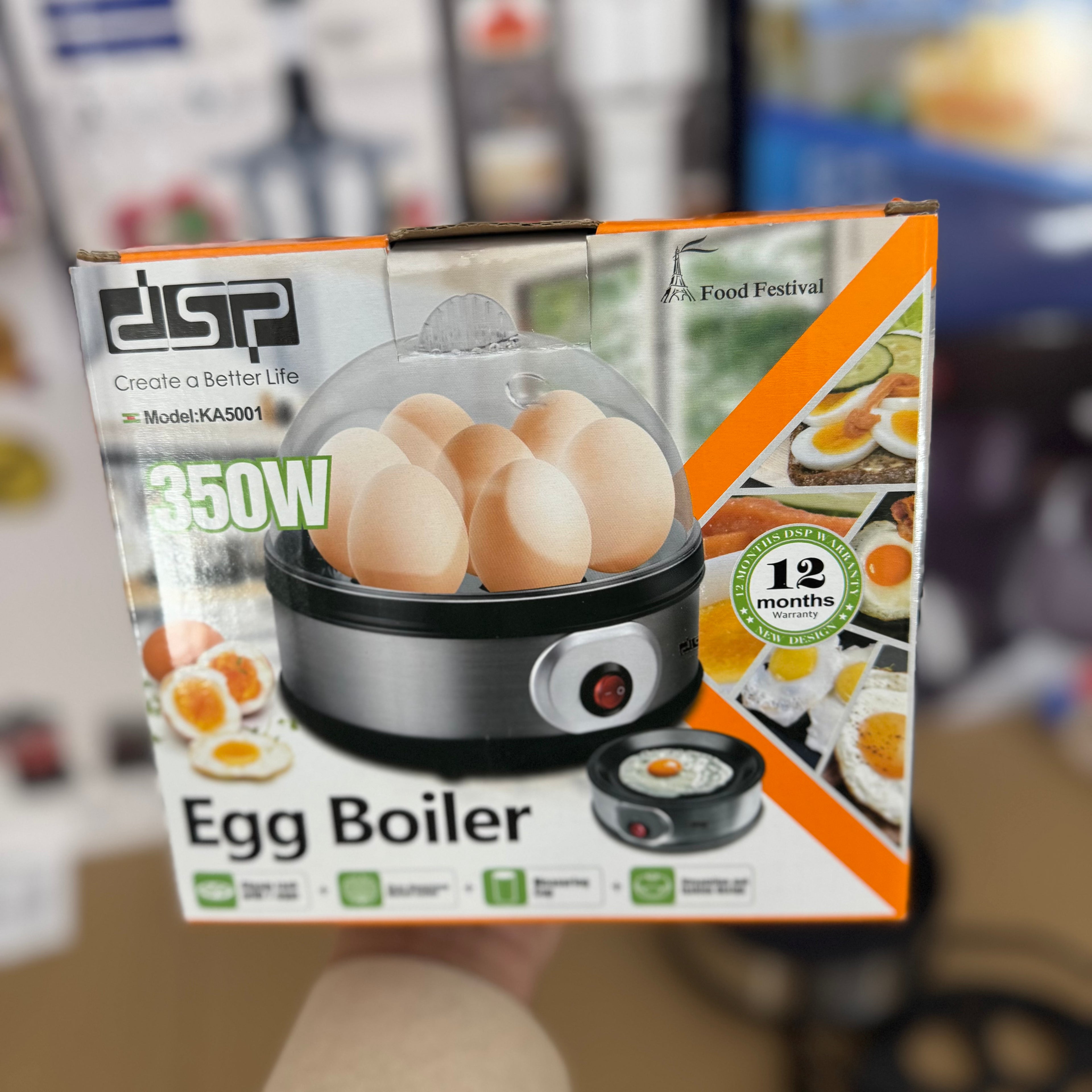 DSP 350W Electric Egg Boiler & Steamer - KA5001 Lot Imported