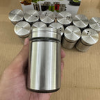 12-Piece Stainless Steel Spice Jar Set