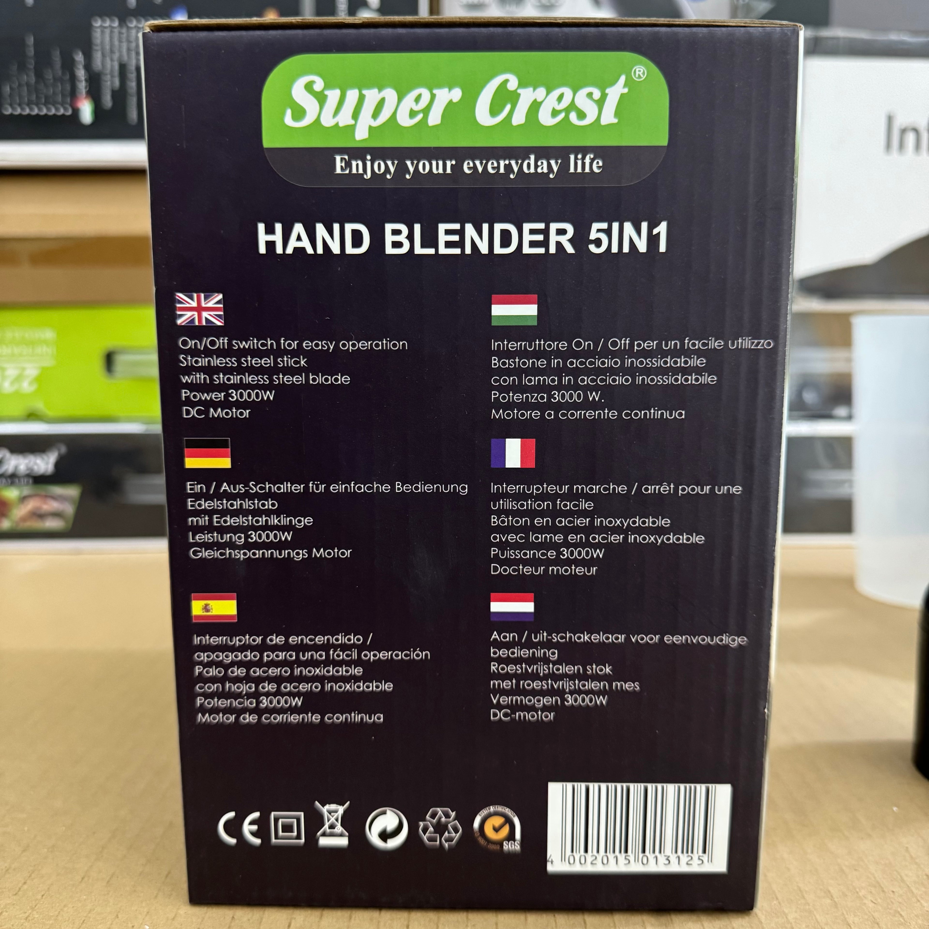 Super Crest 5-in-1 Hand Blender 3000W - Model SCT-7008
