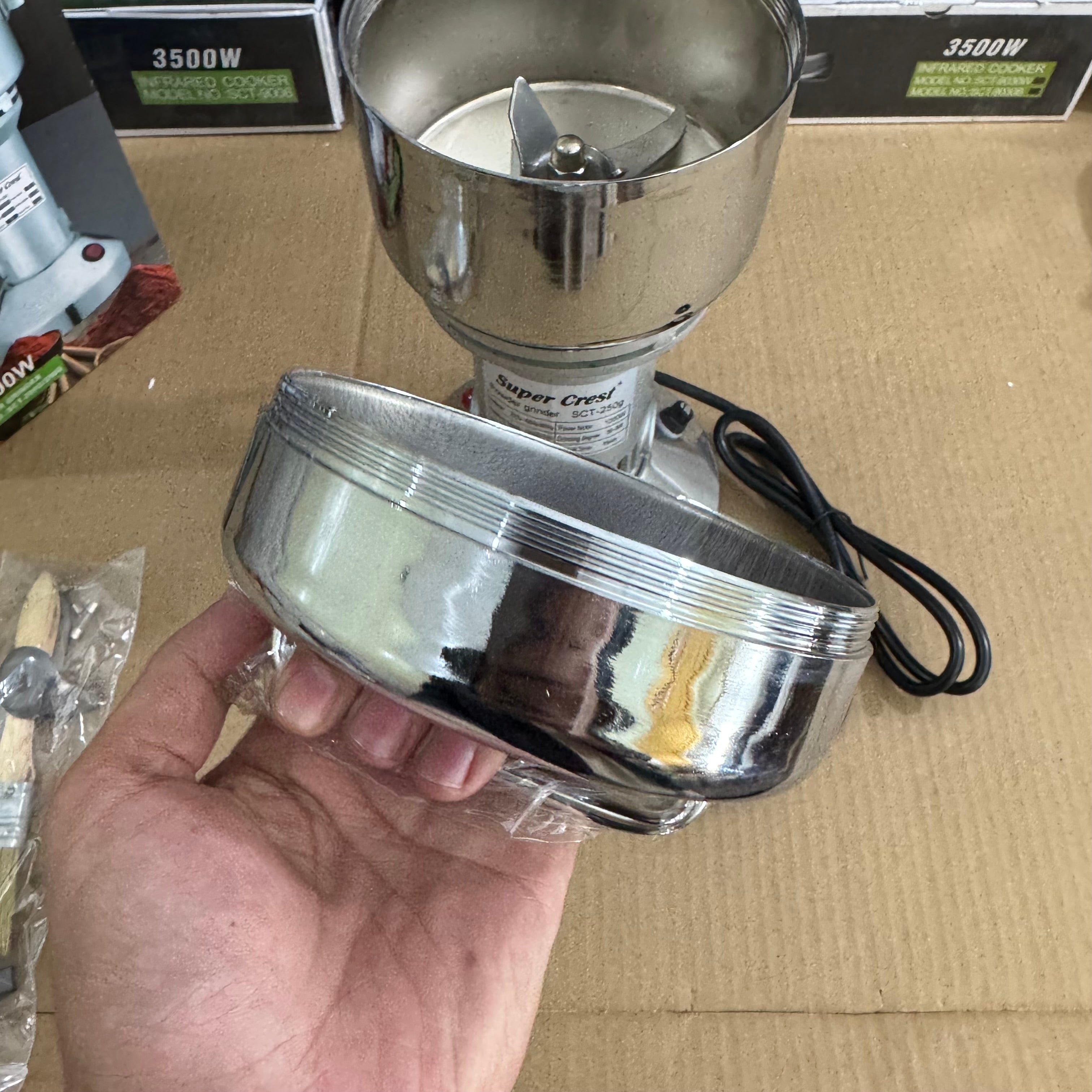 Super Crest 1200W Electric Coffee Grinder - SCT-200g/250g Lot Imported