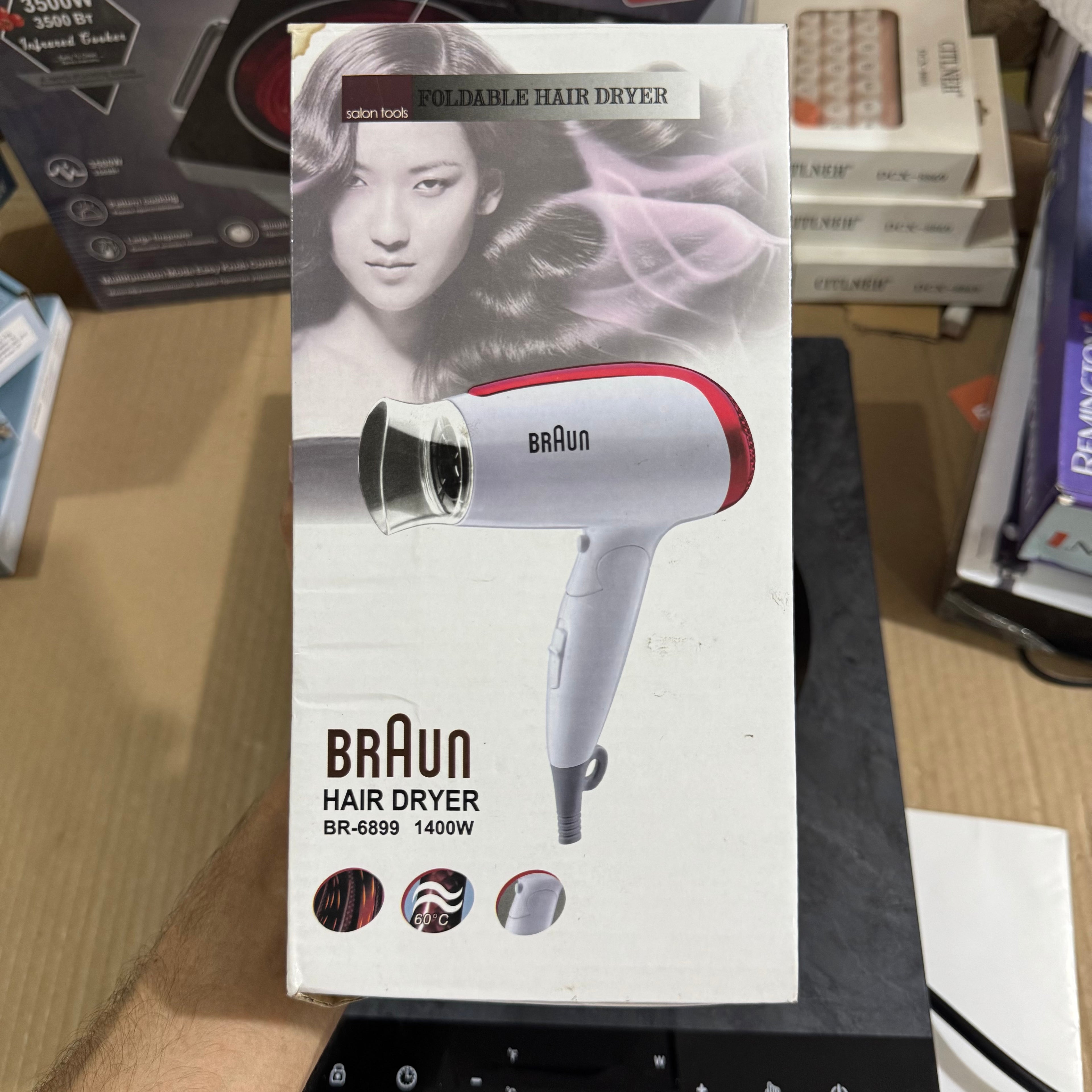 Braun Foldable Hair Dryer (BR-6899) – Compact, Powerful, Salon-Quality Results