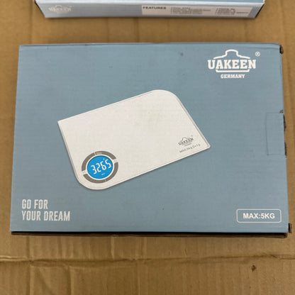 Uakeen Germany Digital Kitchen Scale | Ultra-Slim 5kg Precision Food Scale