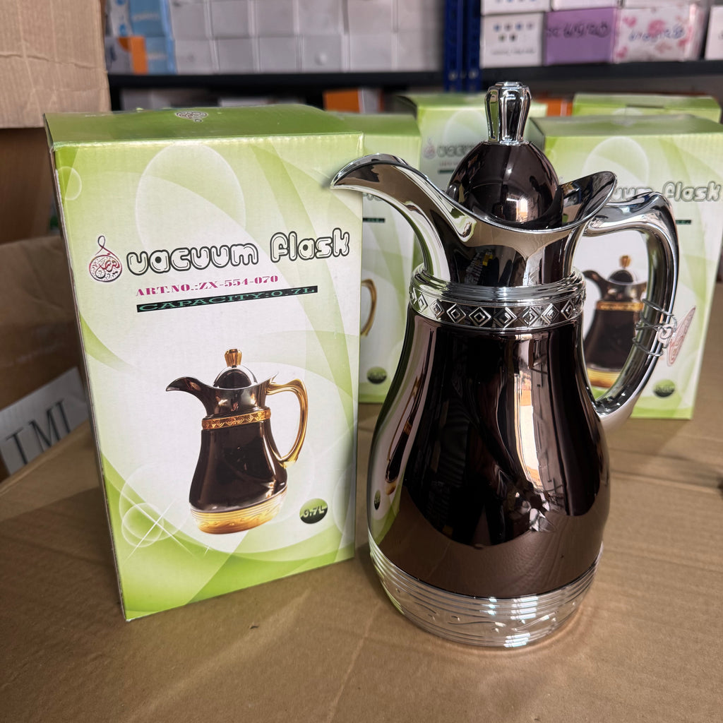 Premium Vacuum Flask 0.7L - Insulated Thermal Coffee Carafe with Glass Liner