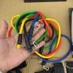 11pc Premium Resistance Bands Set - Home Gym Fitness Kit