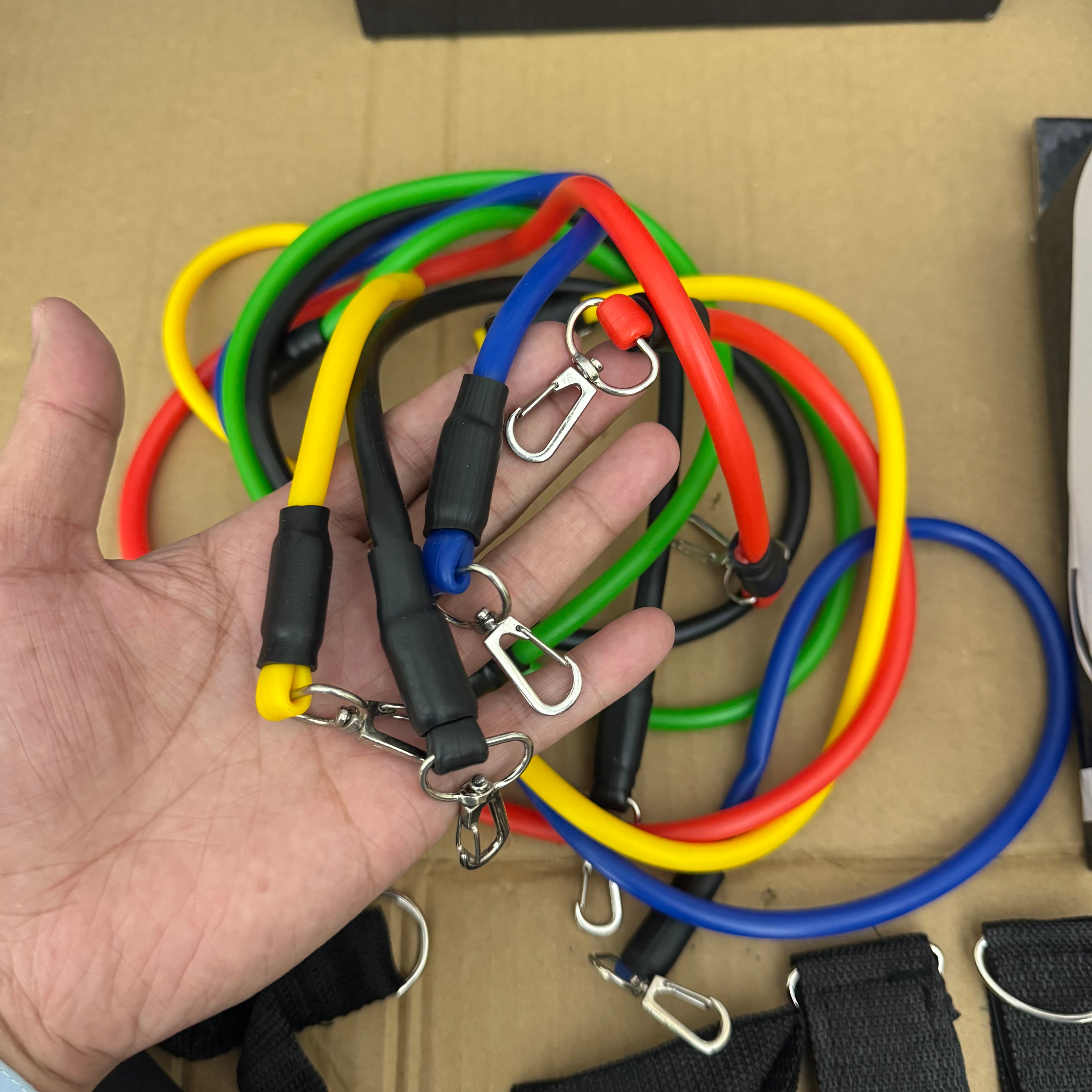 11pc Premium Resistance Bands Set - Home Gym Fitness Kit