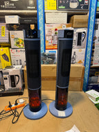 YANGZI 3D Flame Tower Heater with Remote Control – Digital Electric Fan Heater
