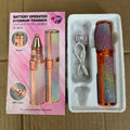 2-in-1 Glitter Electric Eyebrow Trimmer & Facial Shaver - USB Rechargeable
