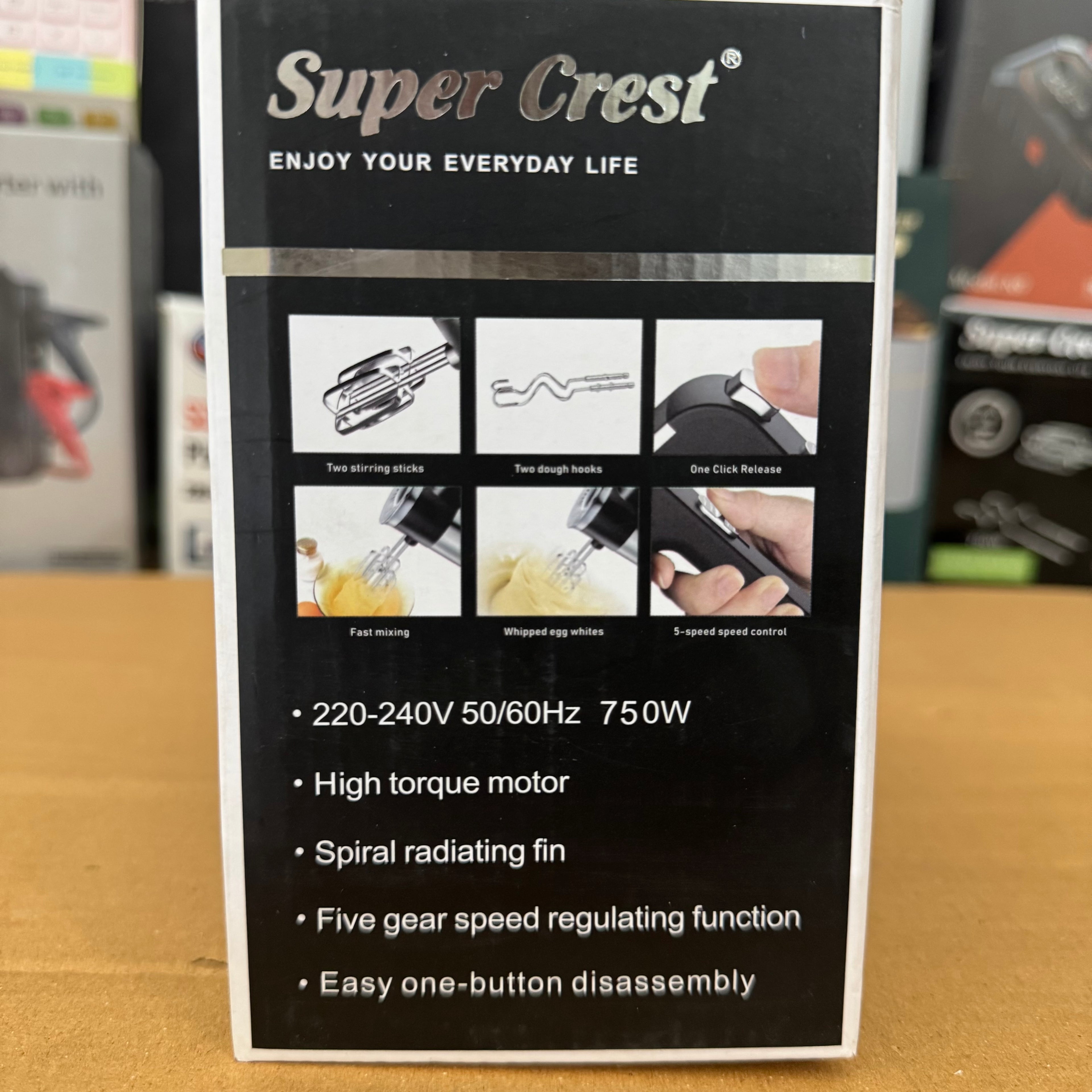 Super Crest 750W Electric Hand Mixer SCT-5005 - Lot Imported