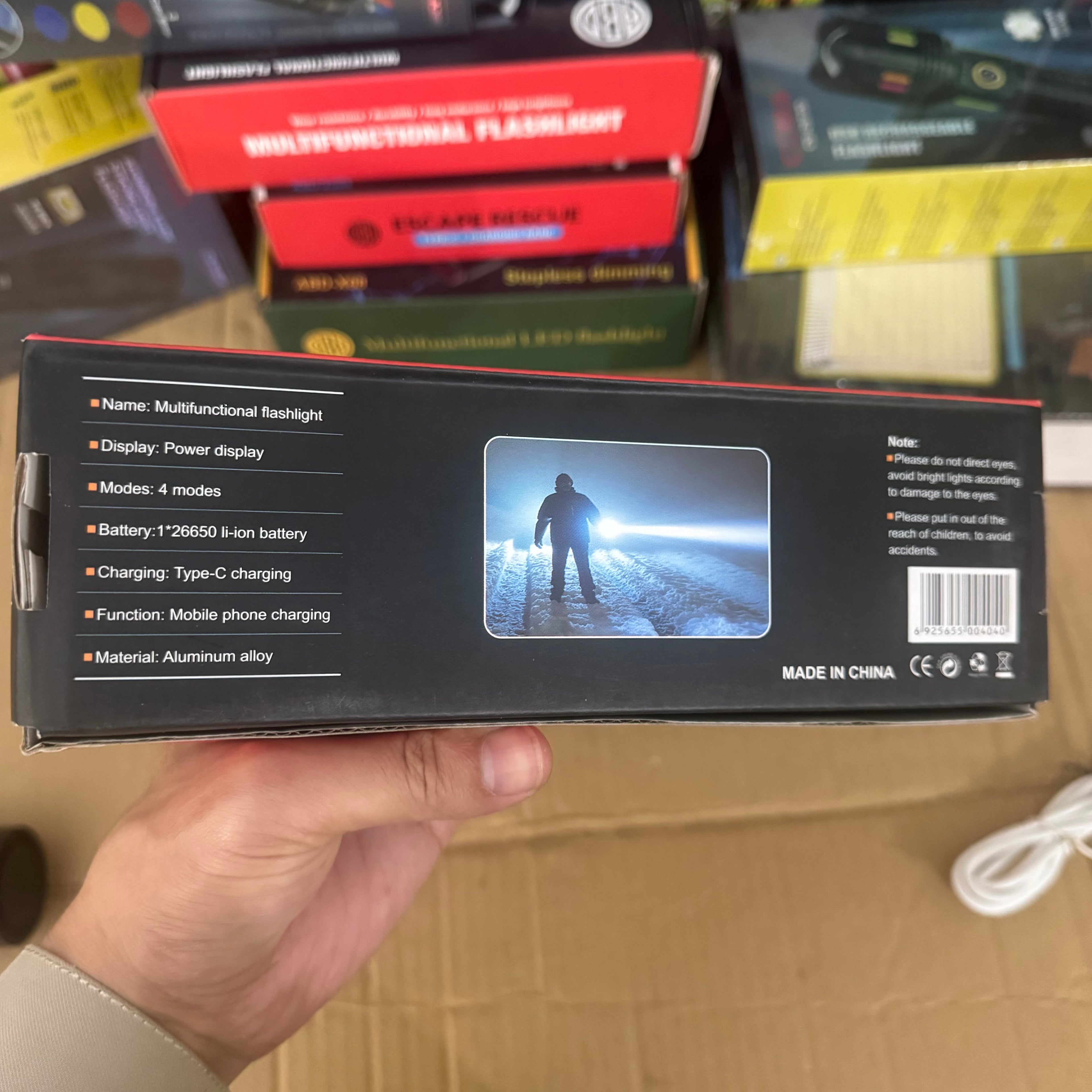 Lot Imported ABD-W409/P90 Multifunctional Rechargeable Flashlight