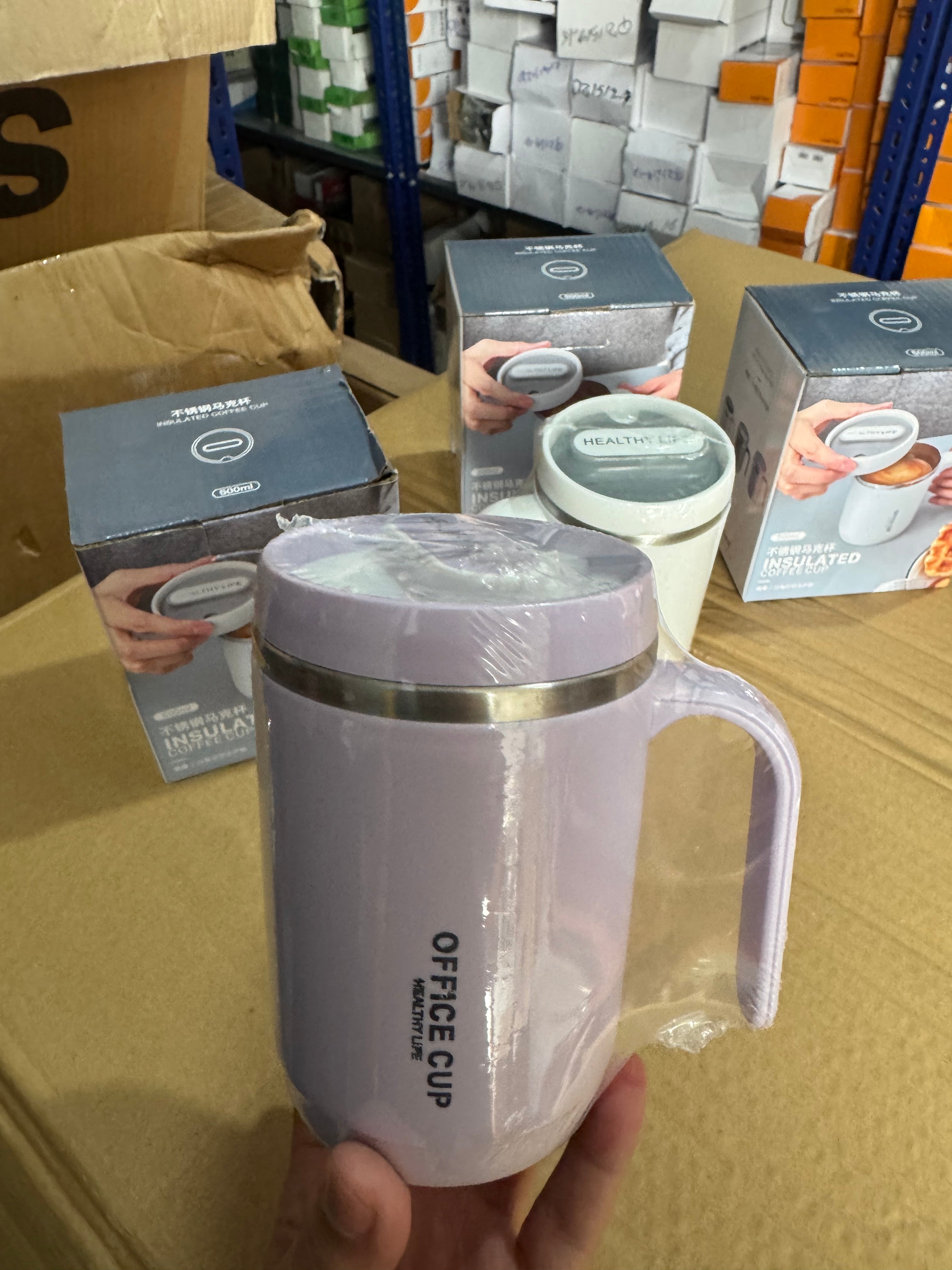 Cool Gray | 500ml Insulated Stainless Steel Office Cup with Lid