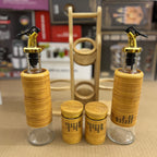 5-Piece Glass Spice & Oil Storage Jar Set