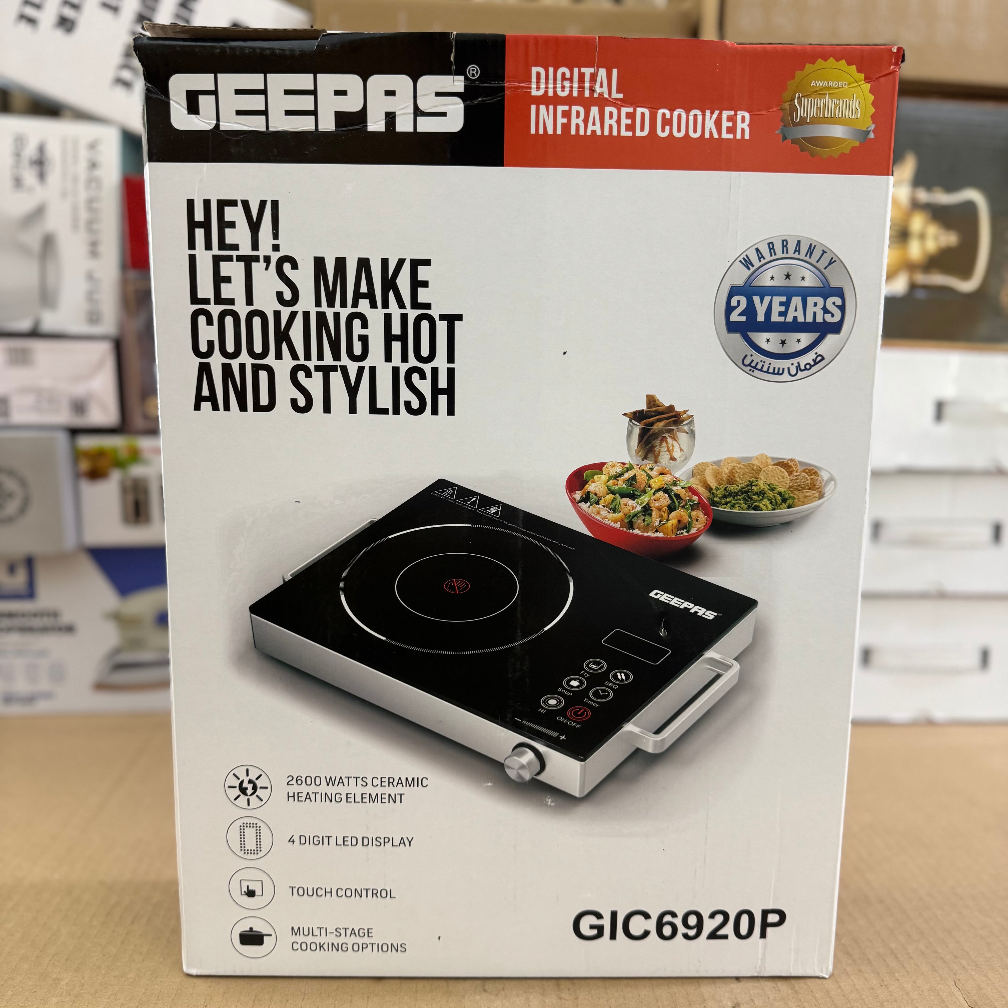 Geepas 2600W Digital Infrared Cooker GIC6920P – Heavy Duty 6months warranty