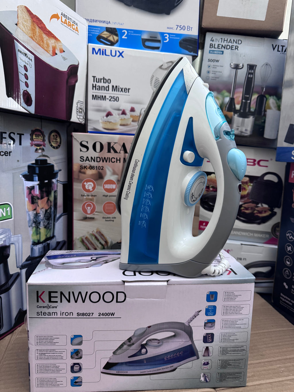Kenwood Steam Iron ST8027 2400W Ceramic Soleplate – Lot Imported | Original Quality