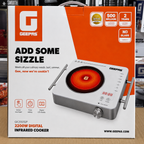 Geepas GIC33032P 2200W Digital Infrared Cooker – Touch Control, LED Display & Timer | Portable Electric Cooktop