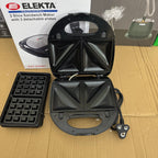 Elekta 3-in-1 Sandwich Maker | 700W Multi-Grill & Waffle Maker (EST-55SWG)
