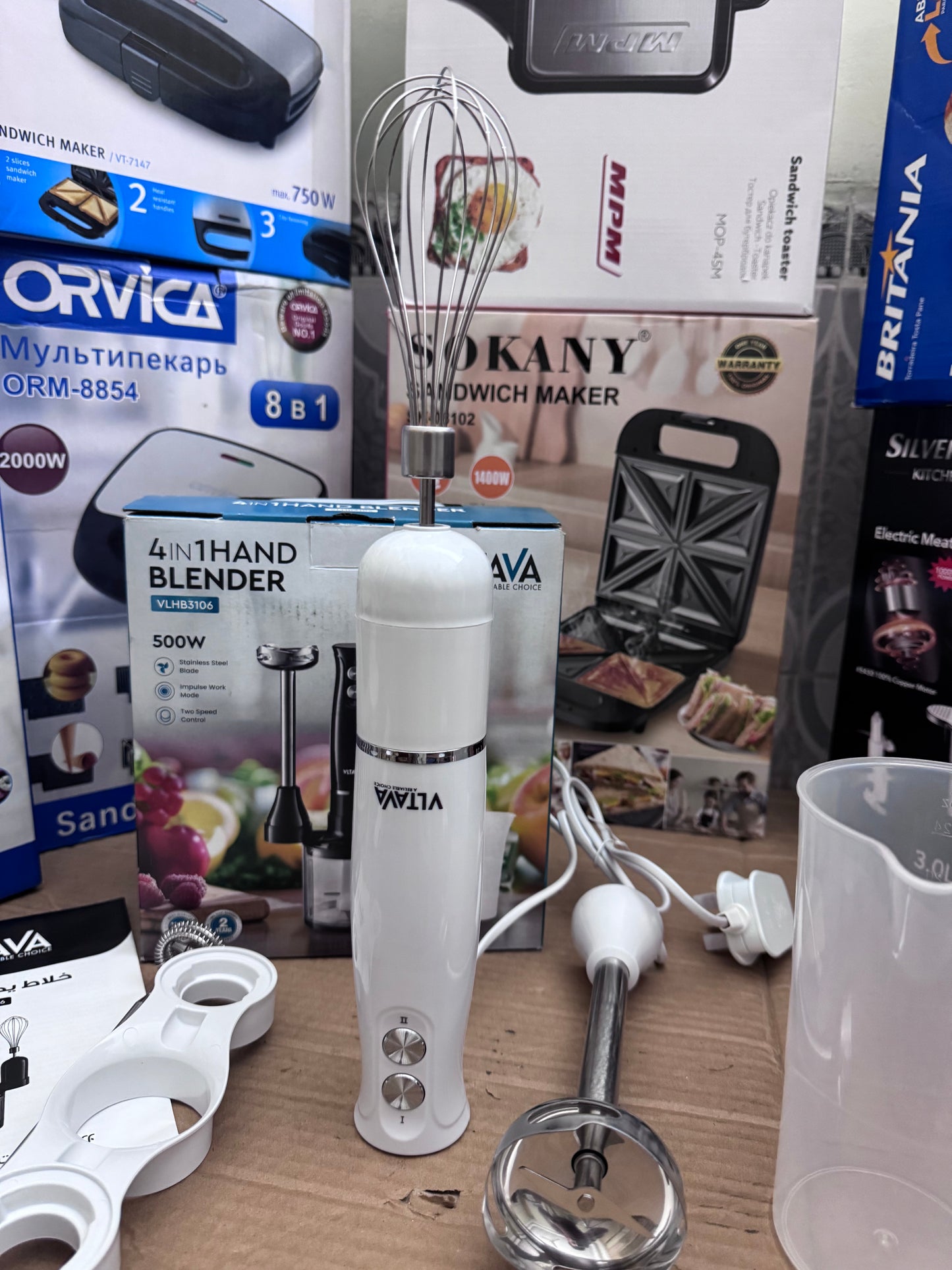 VLTAVA 4-in-1 Hand Blender 500W – Lot Imported | Multi-Function Hand Blender Pakistan