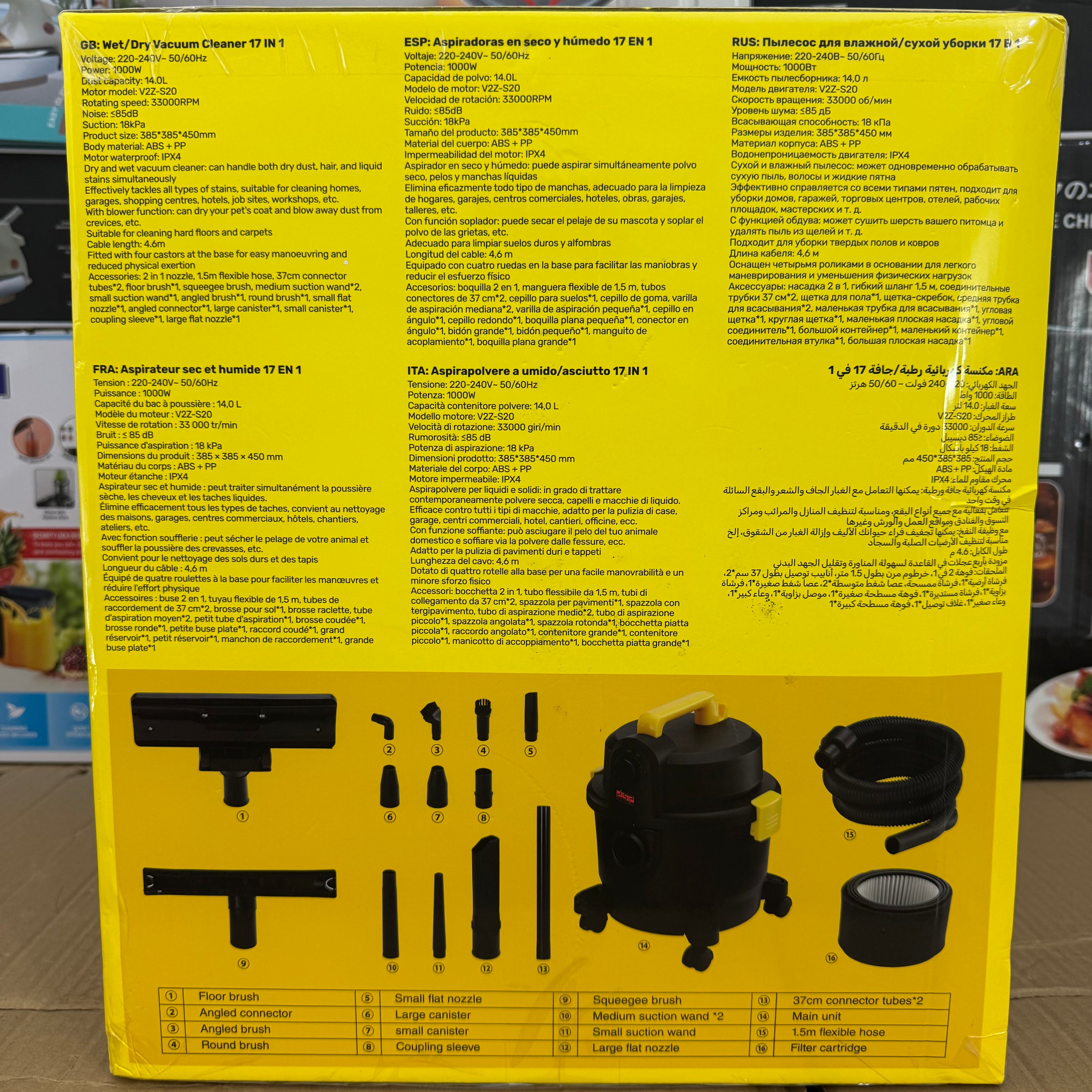 DSP France 17 in 1 Wet & Dry Vacuum Cleaner & Blower Lot Imported