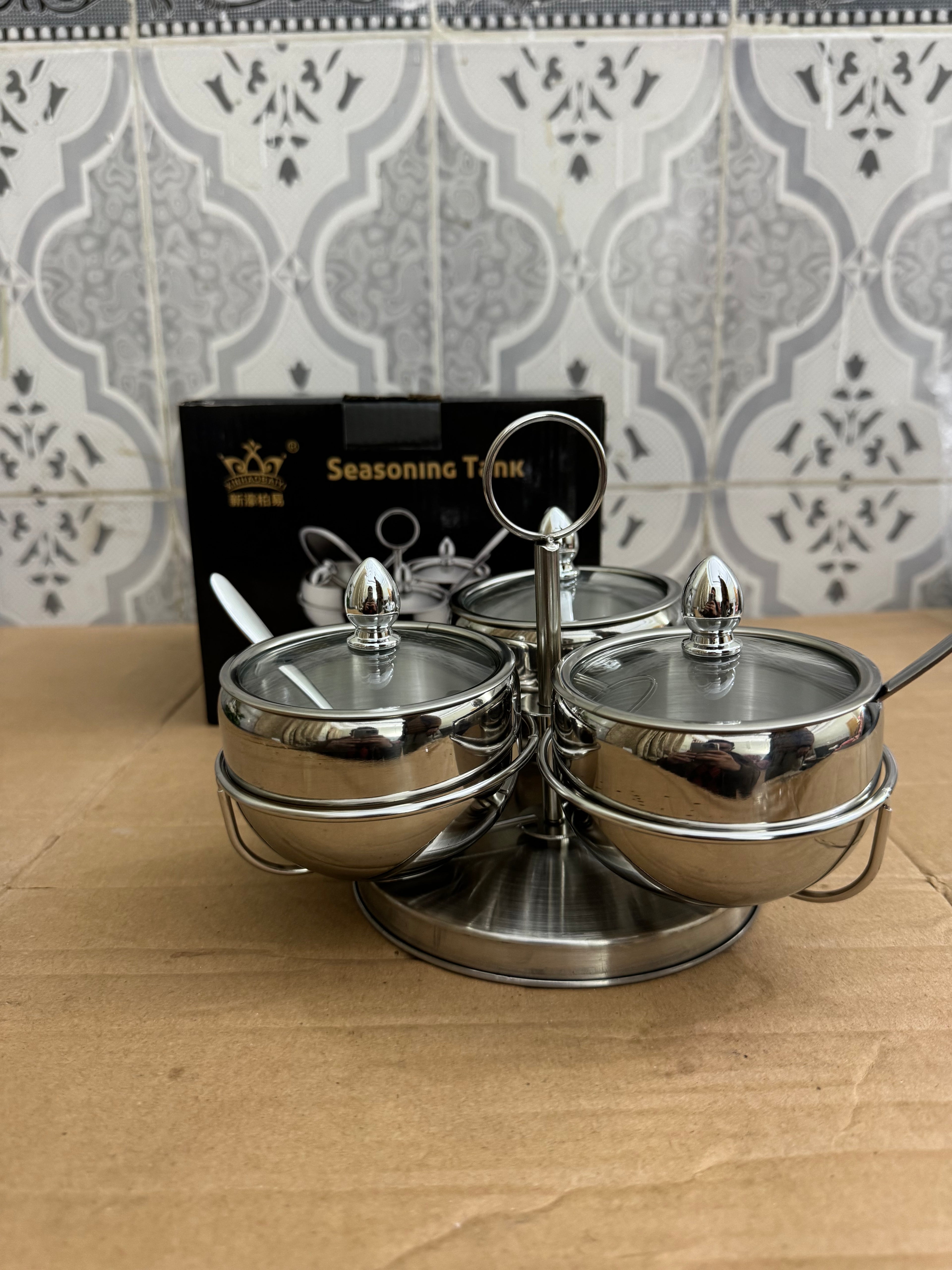Lot Imported Stainless Steel Multipurpose Masala & Refreshment Set