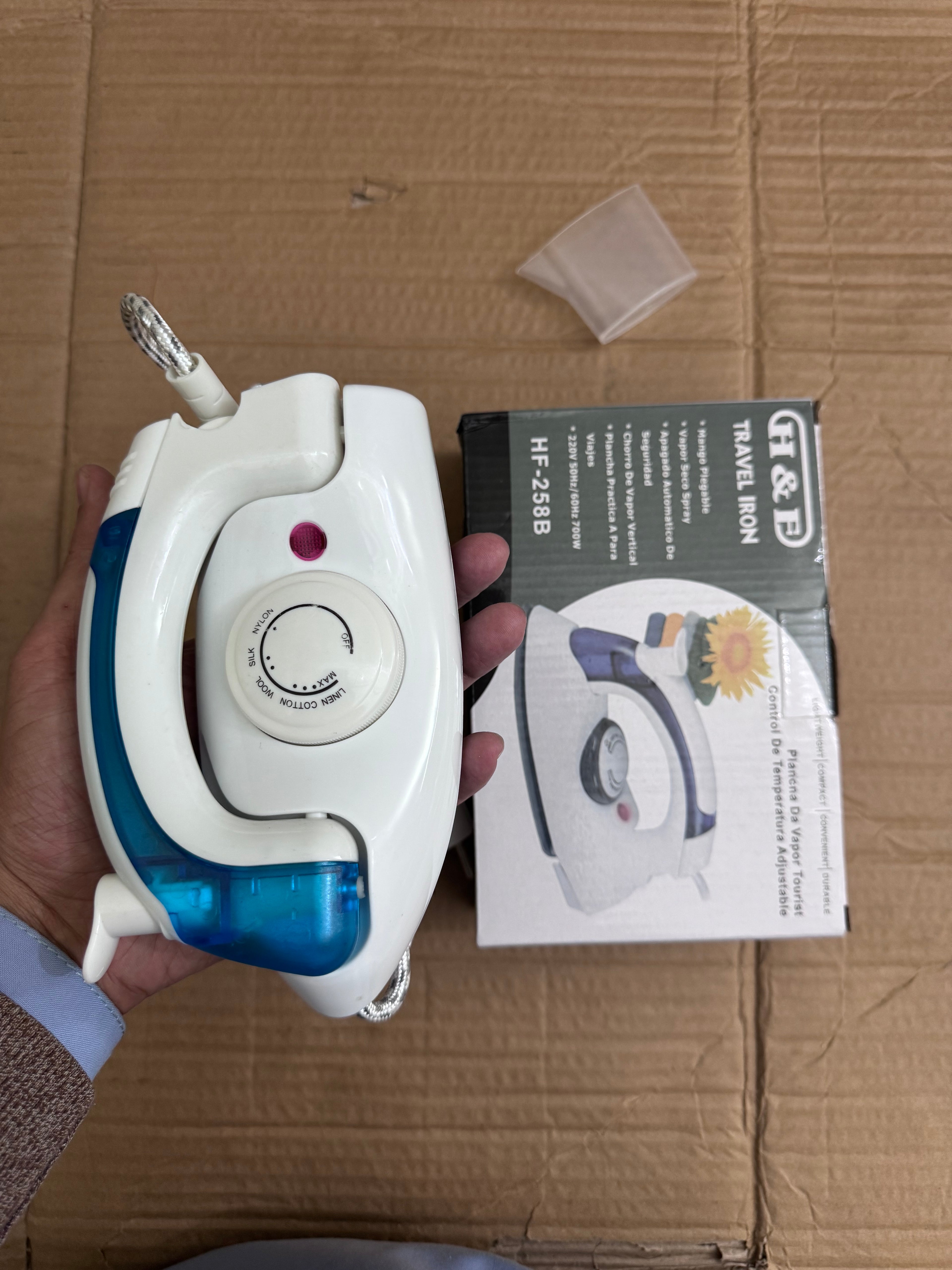 H&E Travel Steam Iron HF-258B – Portable Folding Mini Iron for Travel & Home Use