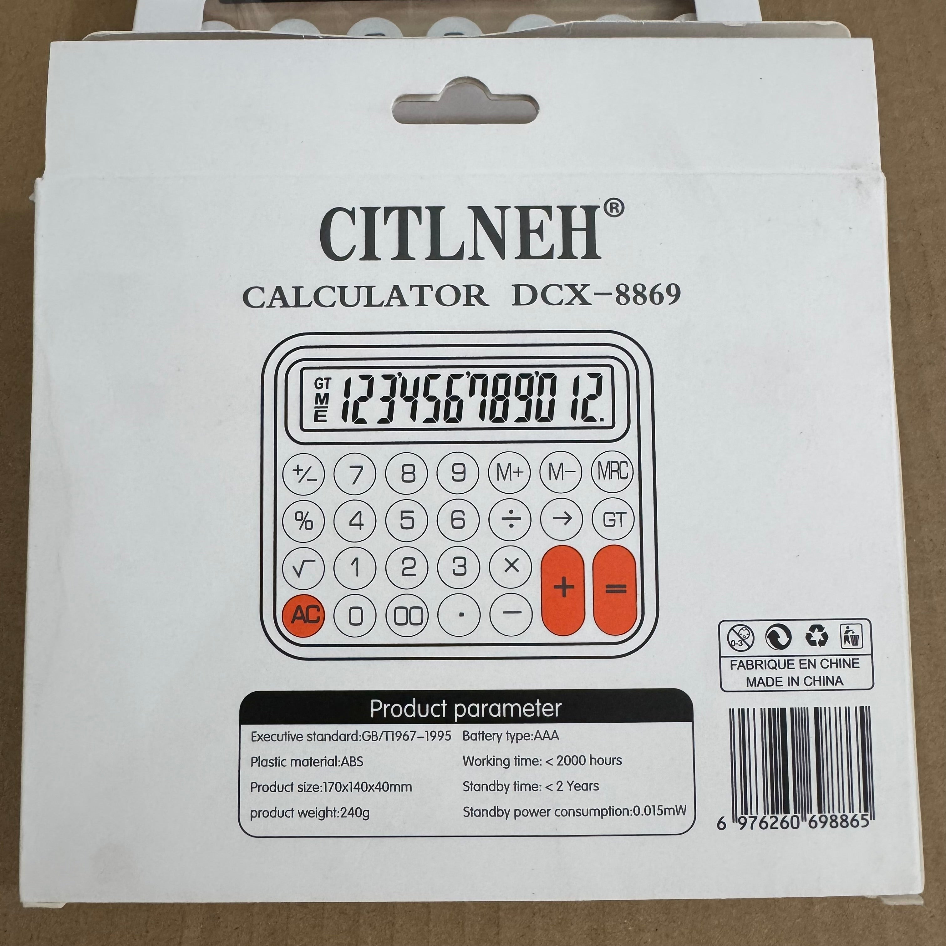 CITLNEH Desktop Electronic Calculator - Model DCX-8869 Lot Imported