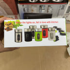 12-Piece Stainless Steel Spice Jar Set