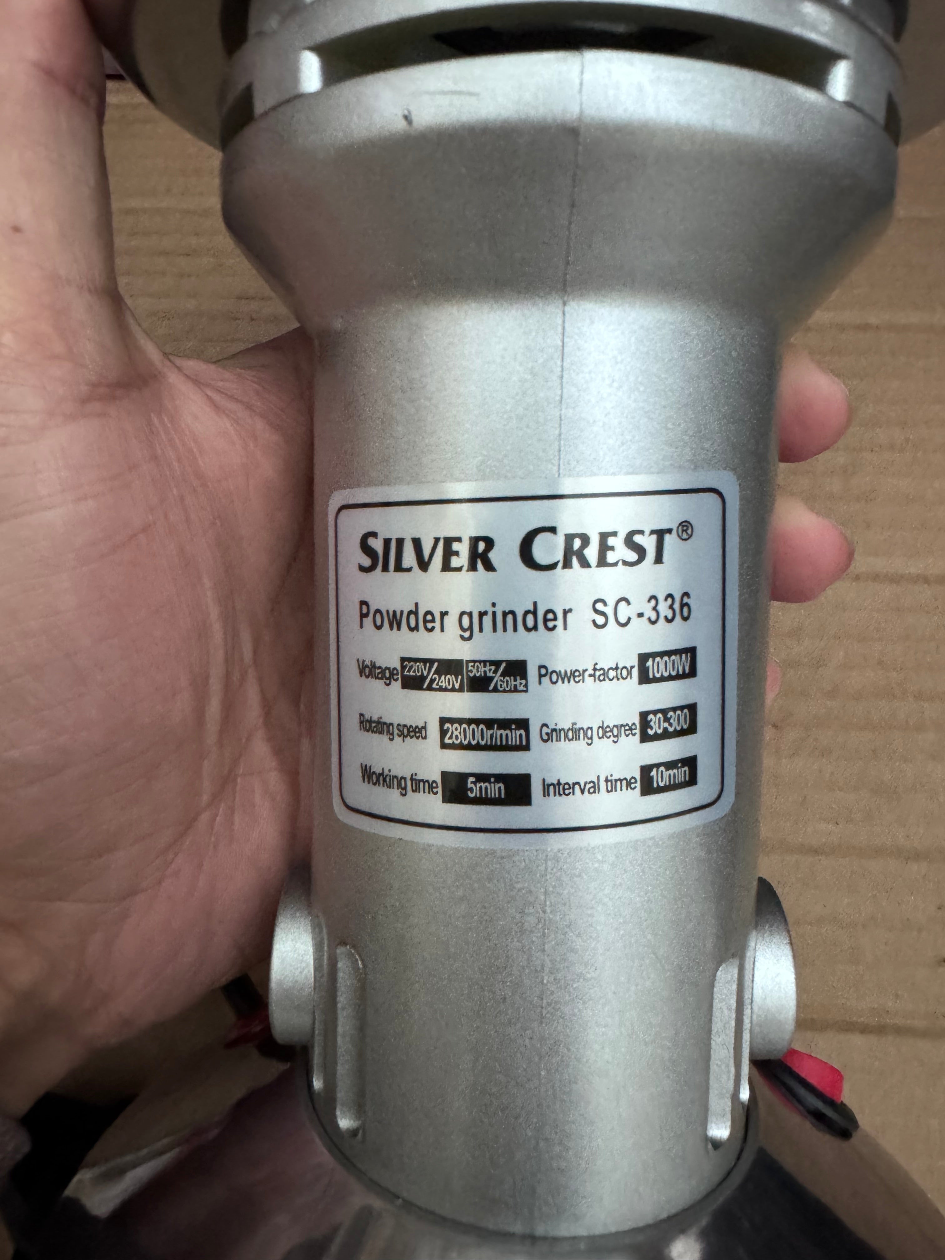 Silver Crest Powder Grinder 1000W (Lot Imported) – 150g Capacity | Heavy Duty Spice & Grain Grinder – Pakistan