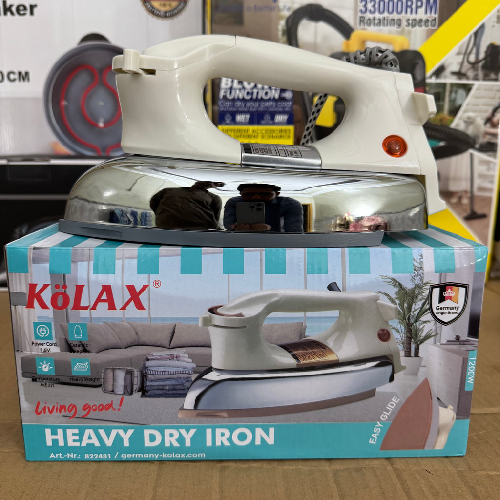 German Lot Imported KöLAX Heavy Dry Iron.-Nr. 822481 (1200W) Lot Imported
