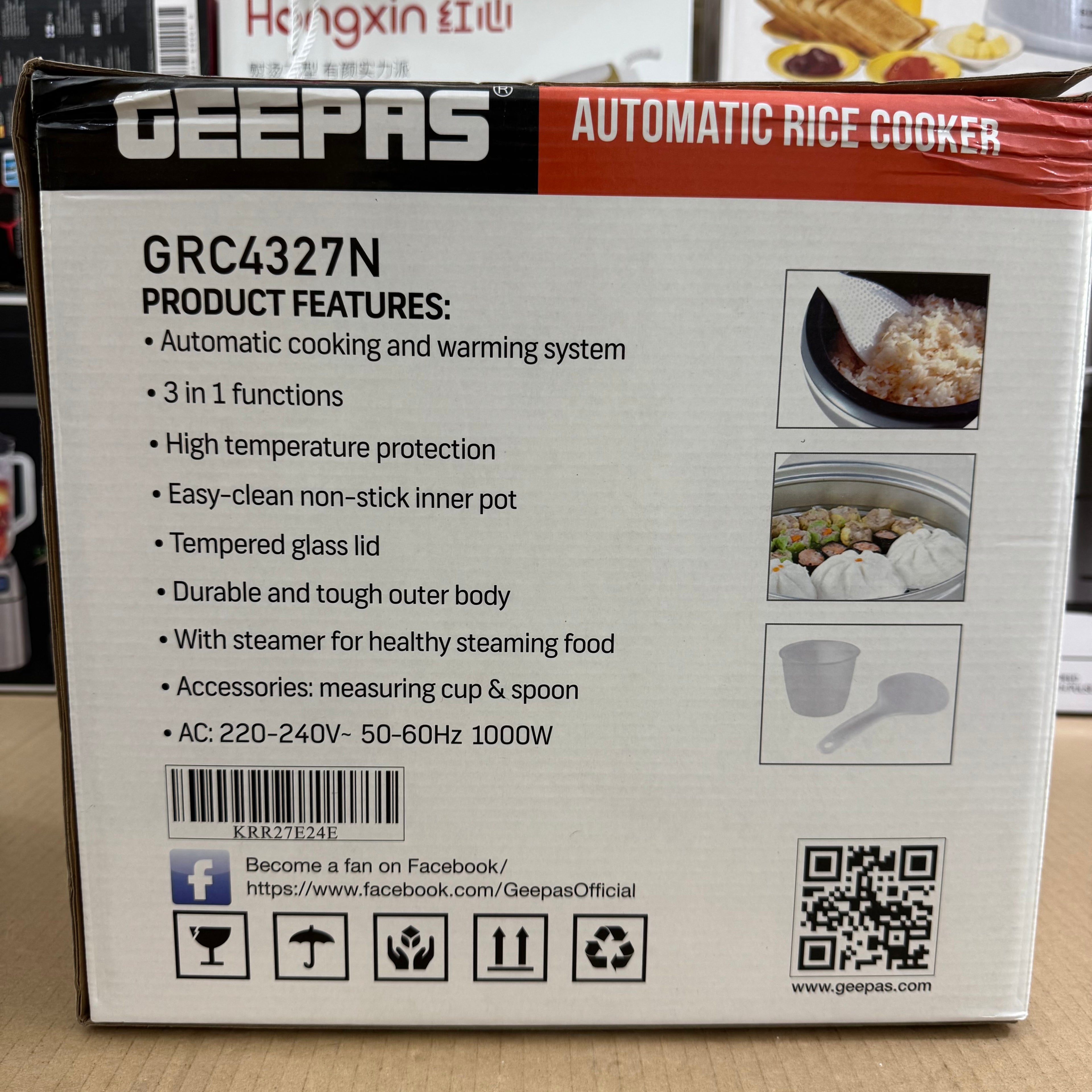 Geepas 2.8L Automatic Rice Cooker GRC4327N