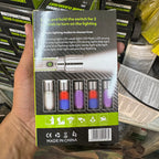Multifunctional Zoom Flashlight 520A – Rechargeable LED Torch with UV & Side Light