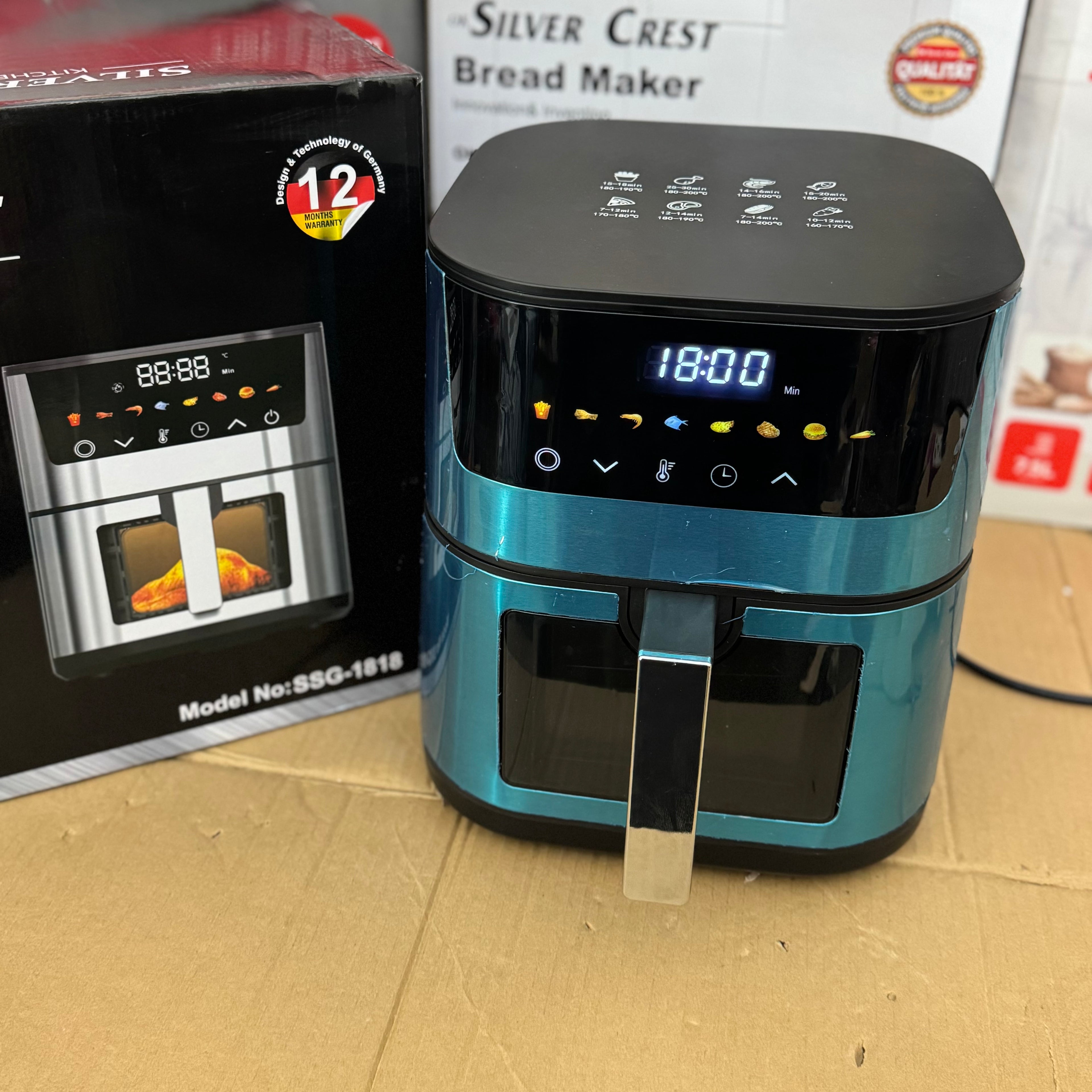 SilverCrest 7L Digital Air Fryer | 1400W SSG-1818 Healthy Multi-Cooker